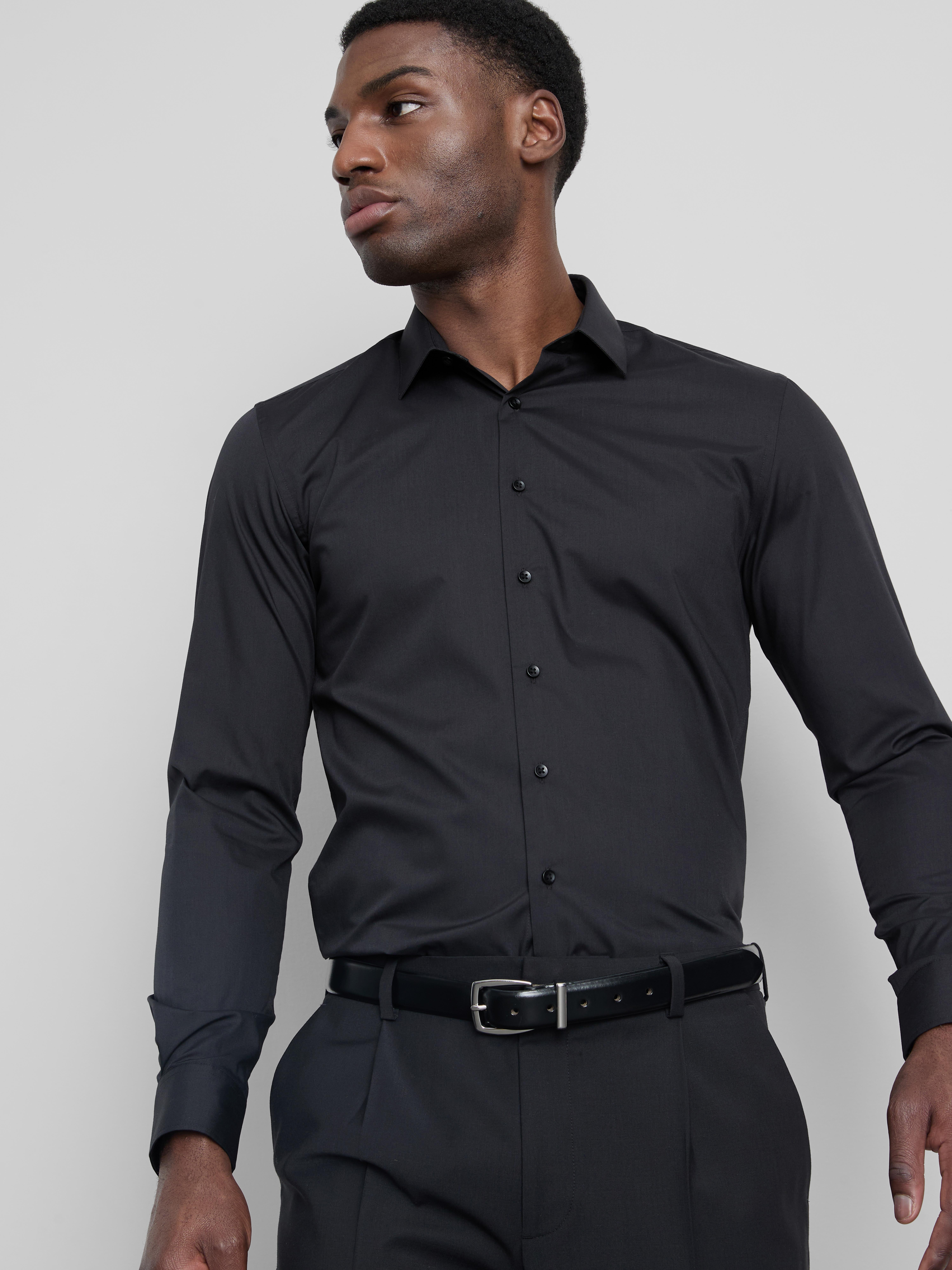 Slim-Fit Formal Shirt - Black