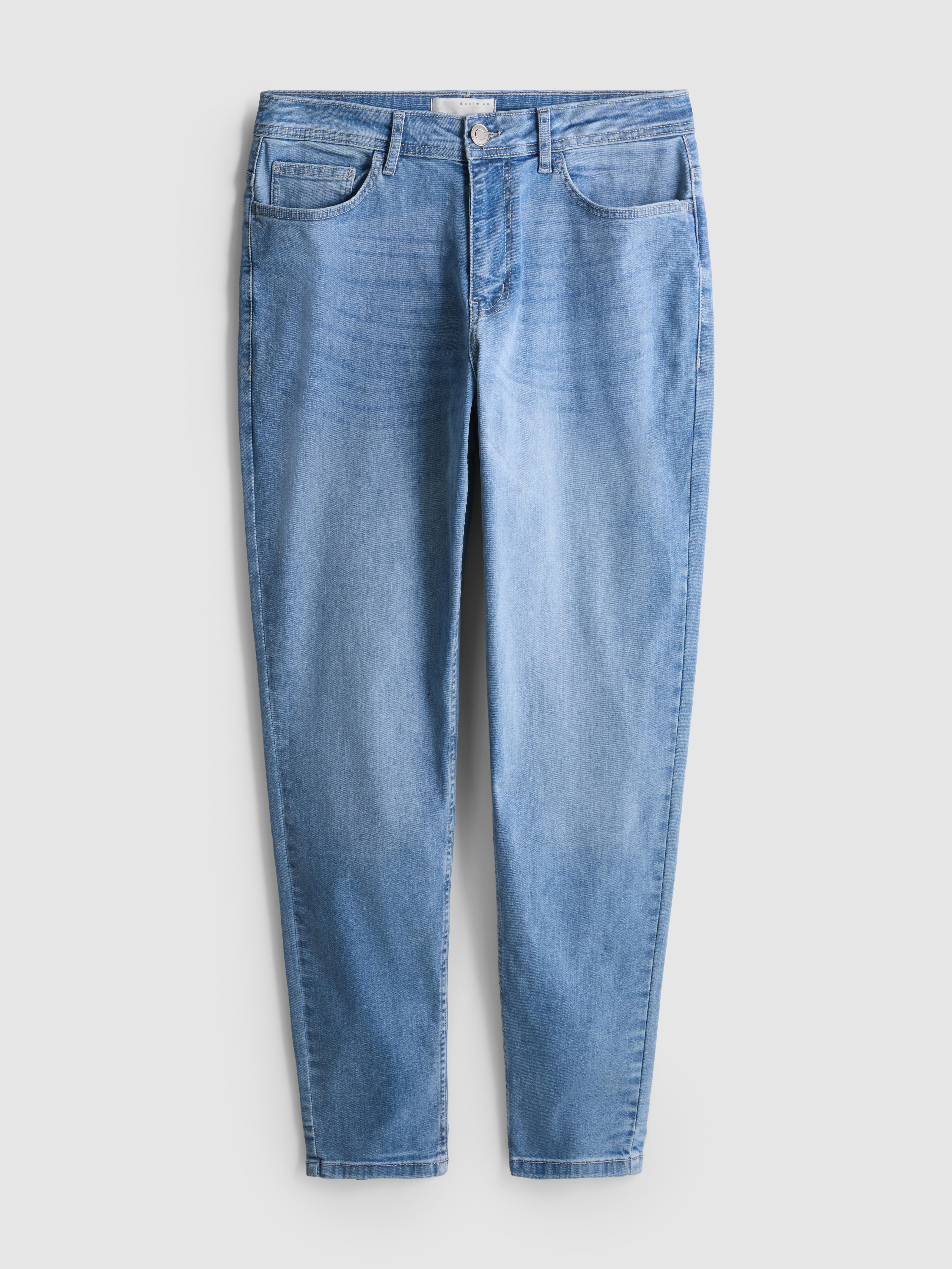 Mid-Rise Slim Fit Jeans - Light Blue