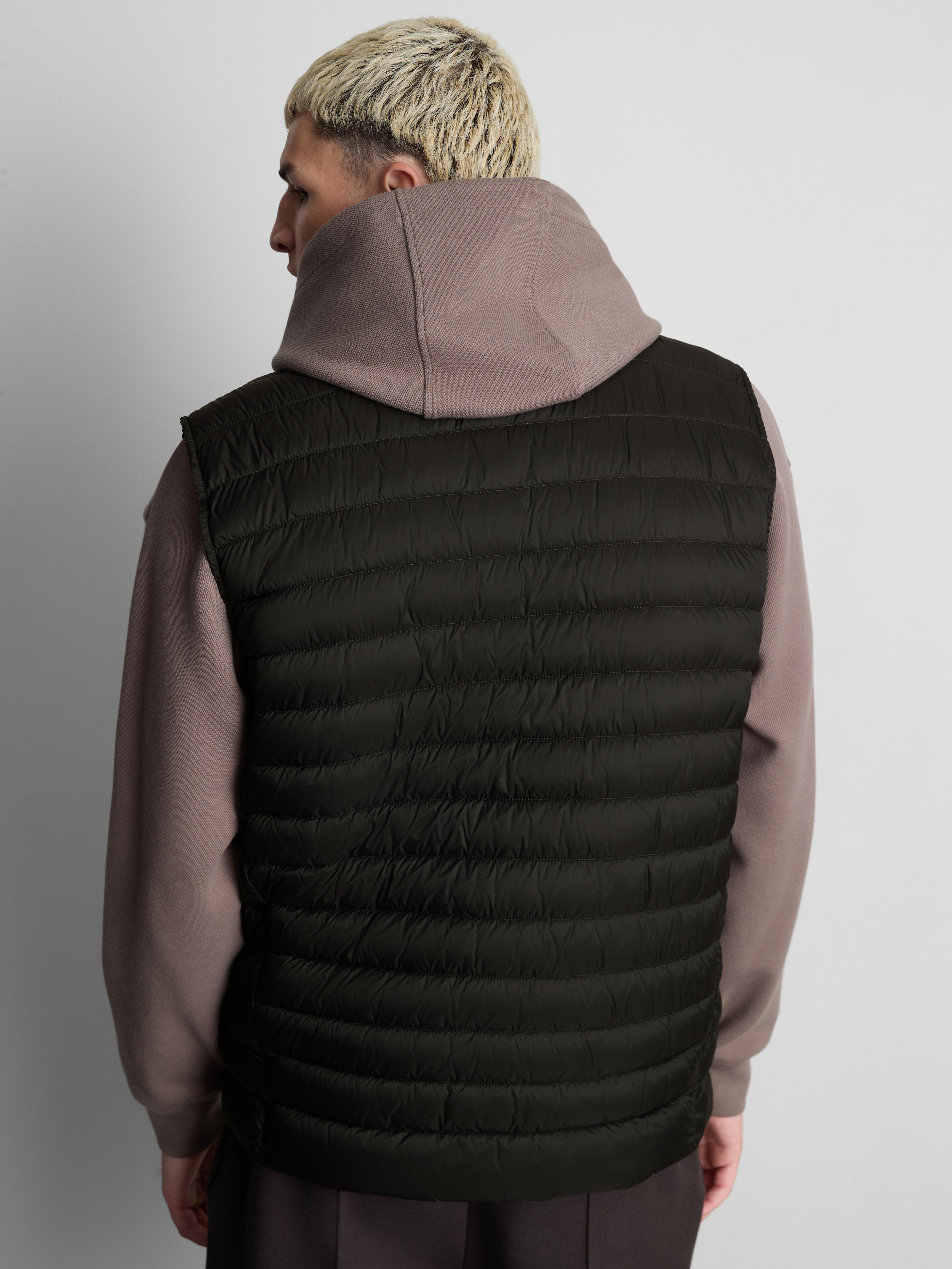 Padded Zip Vest - Black