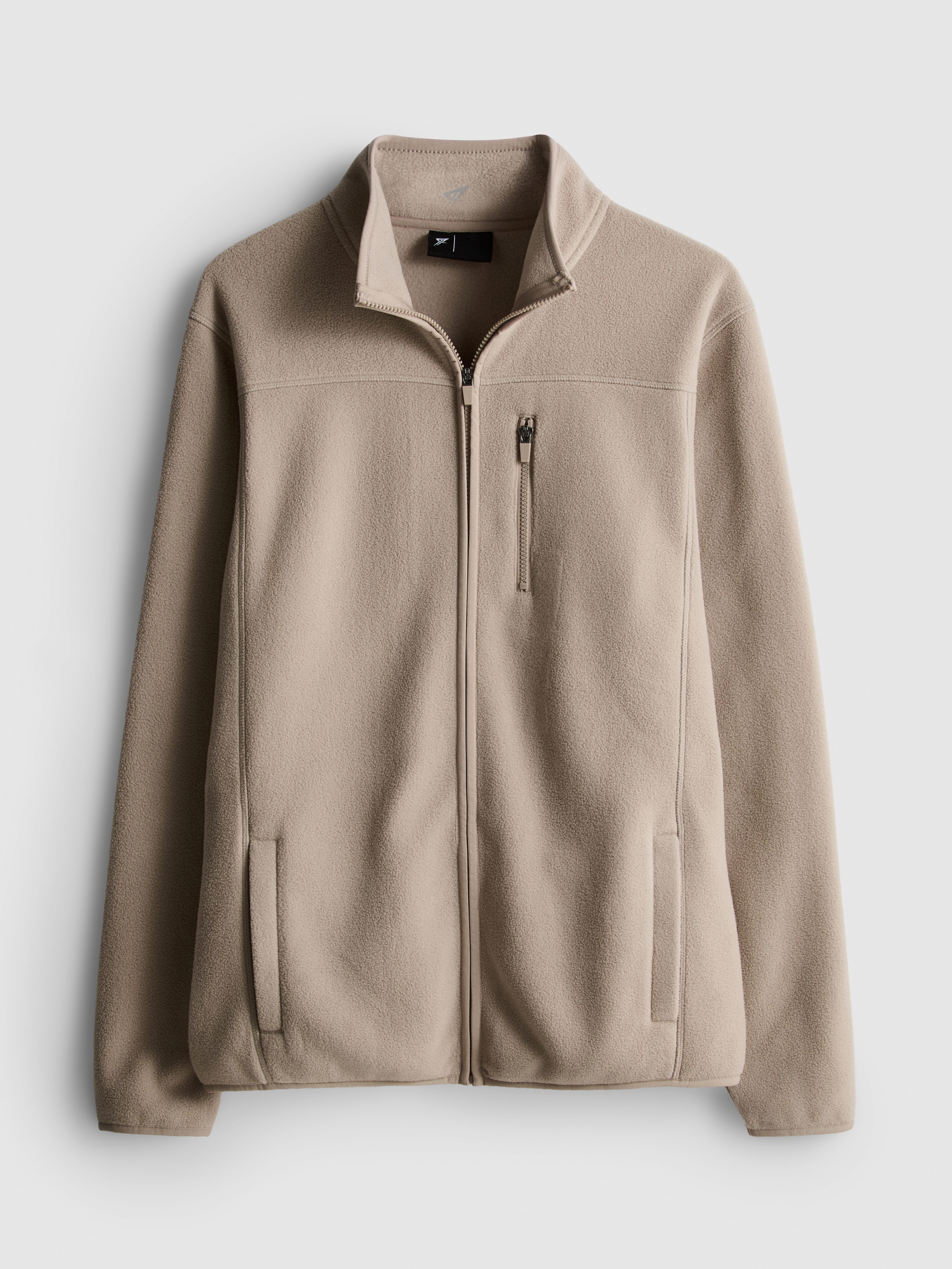 Zip-Up Fleece Jacket - Stone