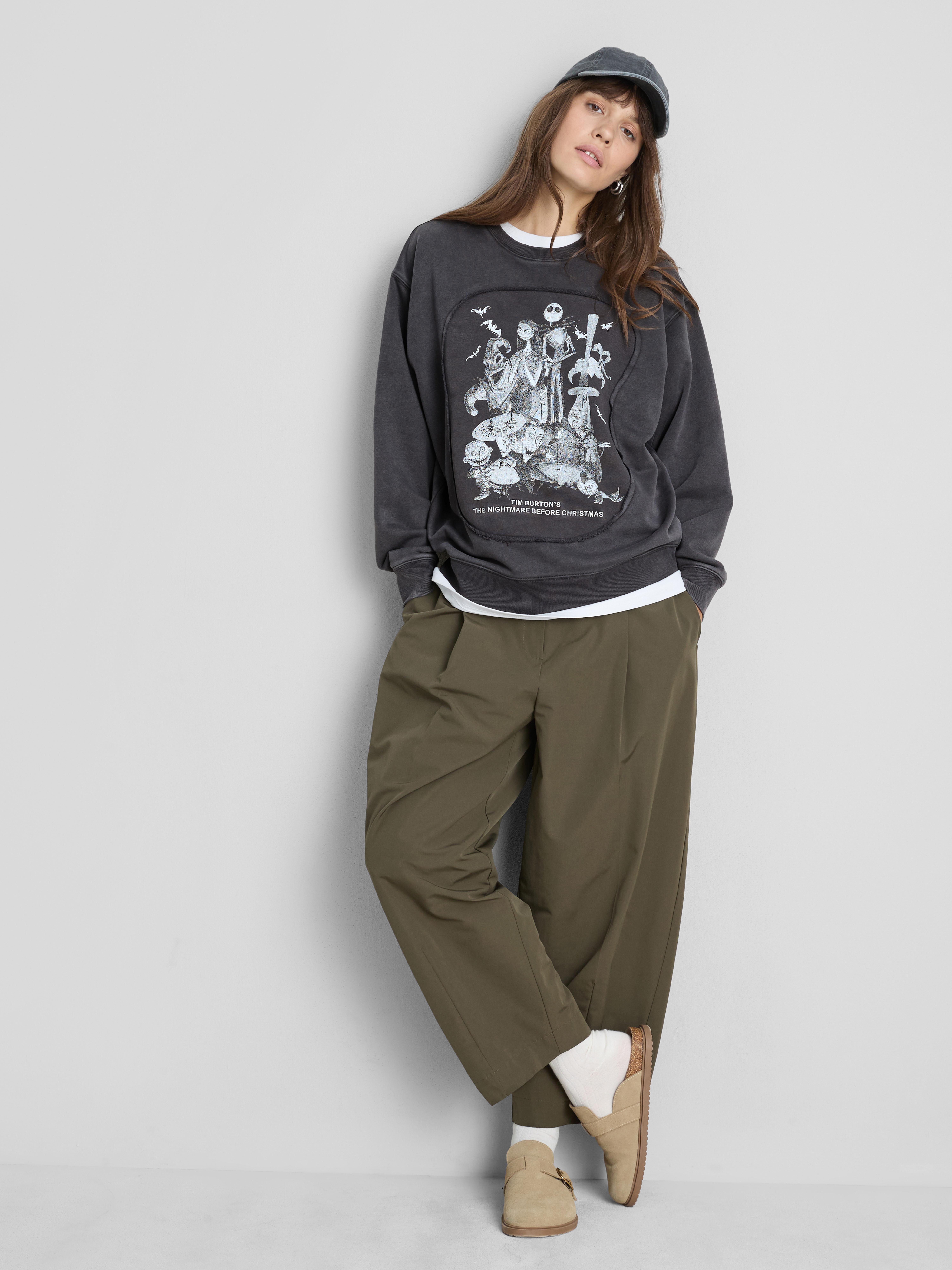 Disney Tim Burton's The Nightmare Before Christmas Sweatshirt - Charcoal