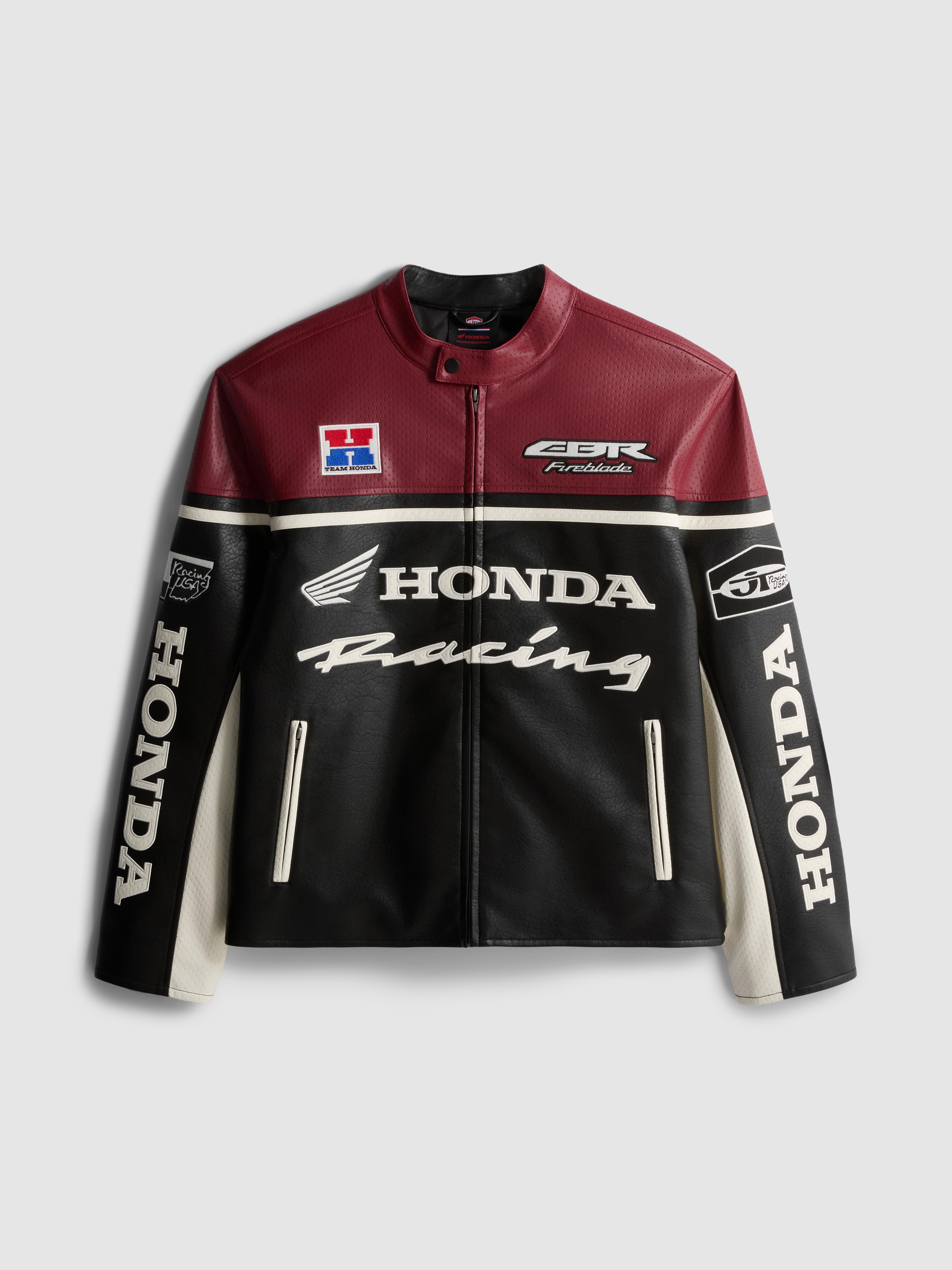 Honda Racing Biker Jacket - Black