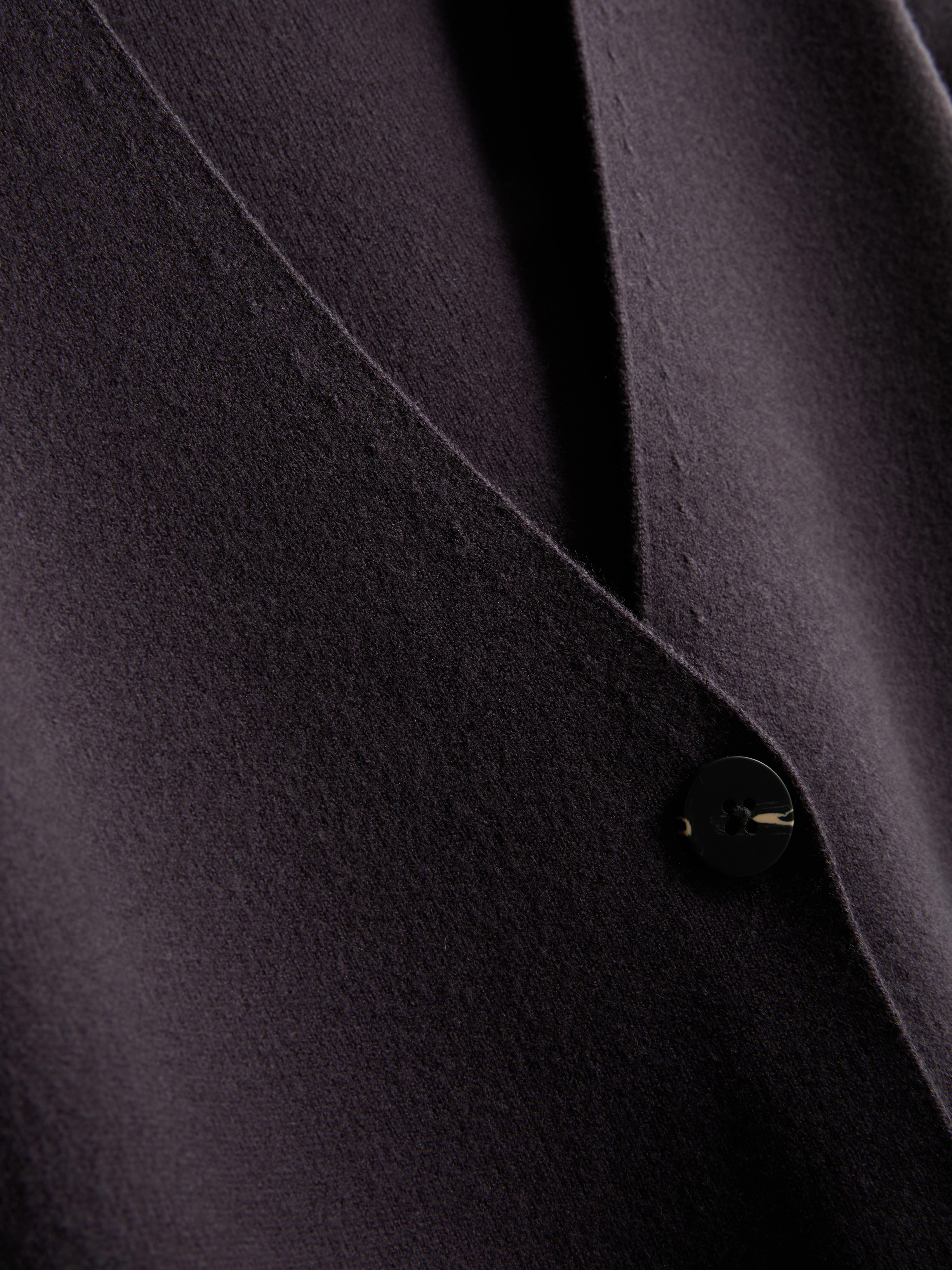 Paula Echevarría Sculpted Cardigan - Dark Purple