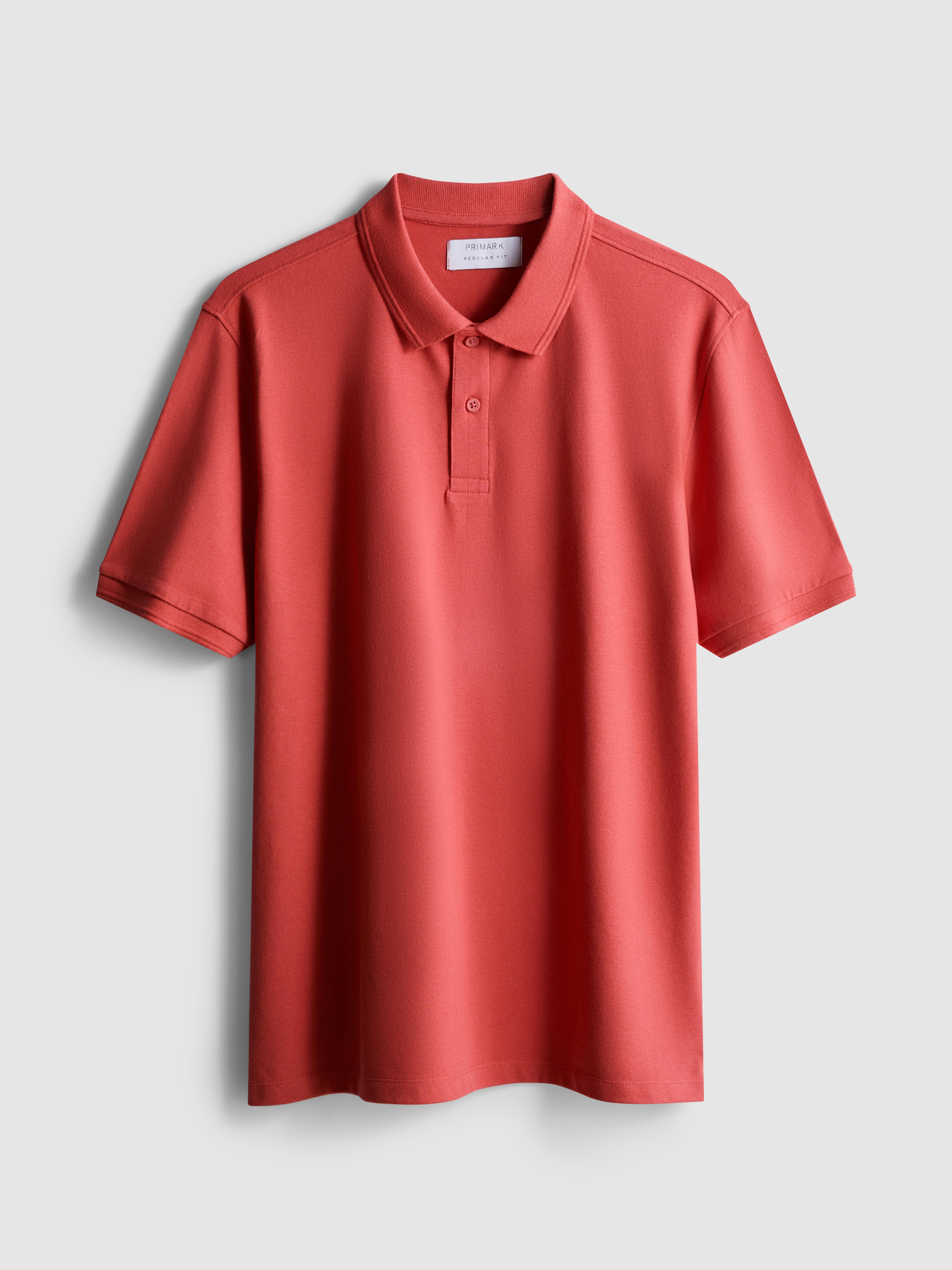 Short-Sleeve Polo Shirt - Coral
