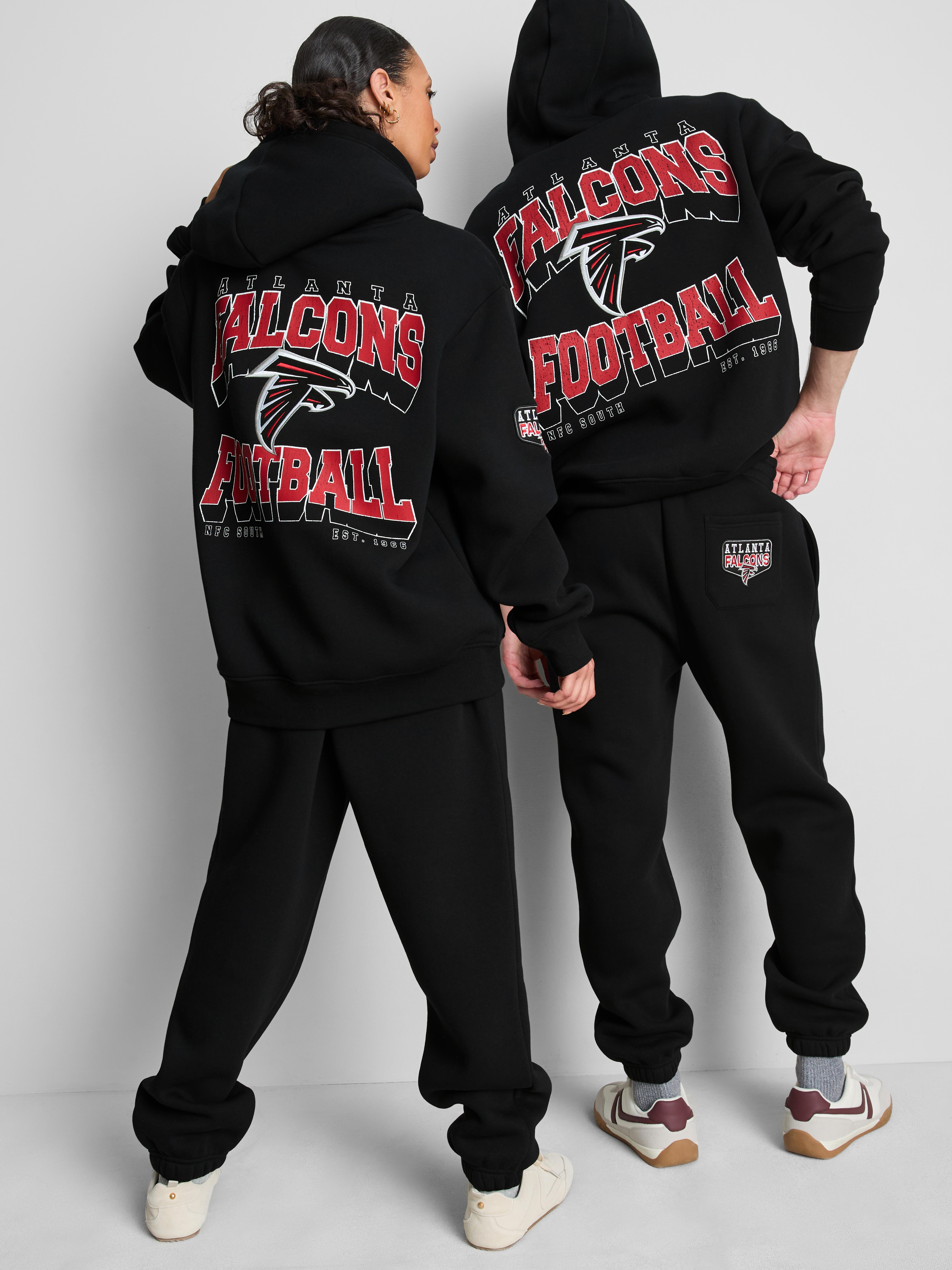 NFL Atlanta Falcons Cotton Rich Hoodie - Black