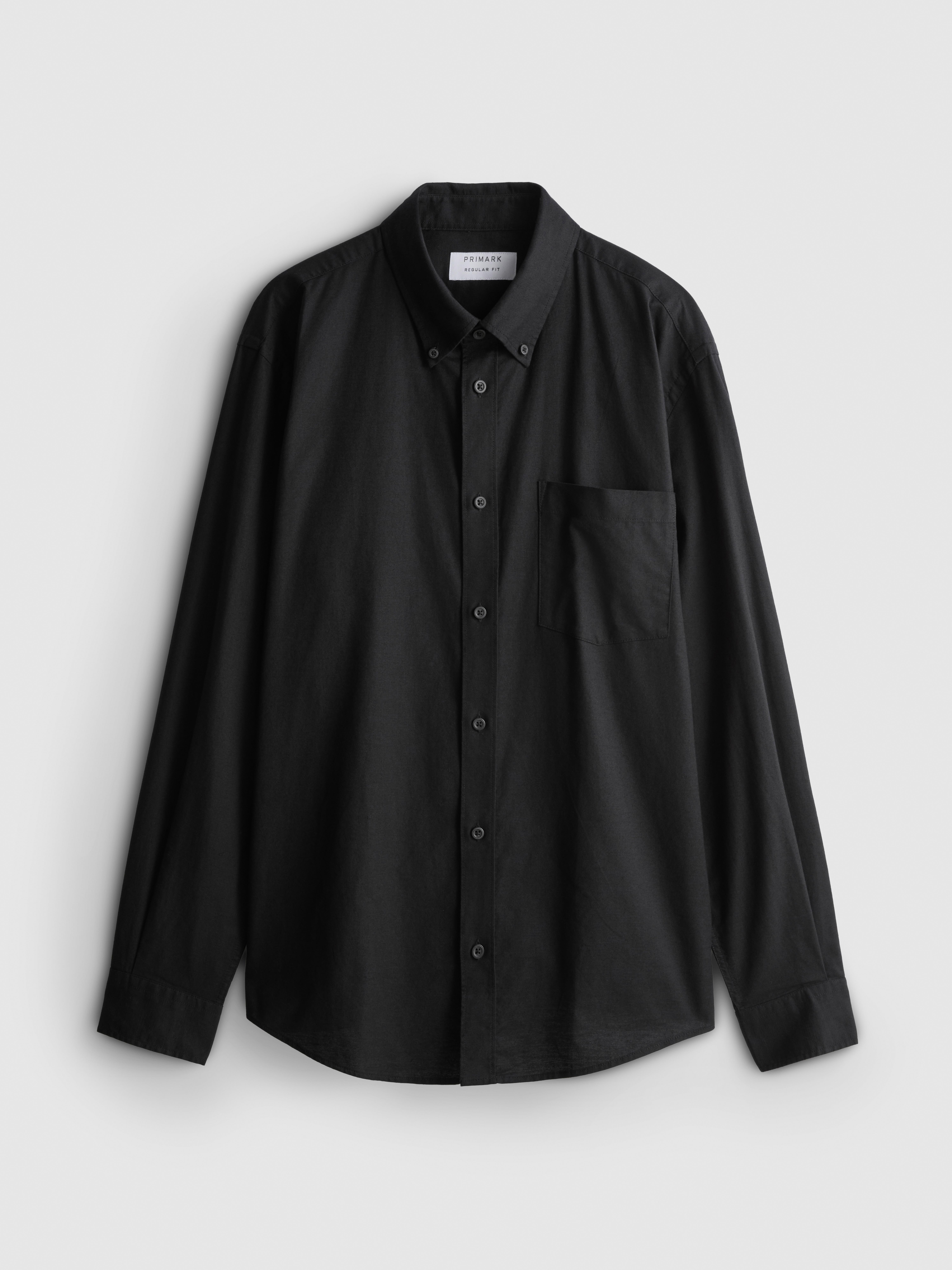 Pure Cotton Regular Fit Oxford Shirt - Black