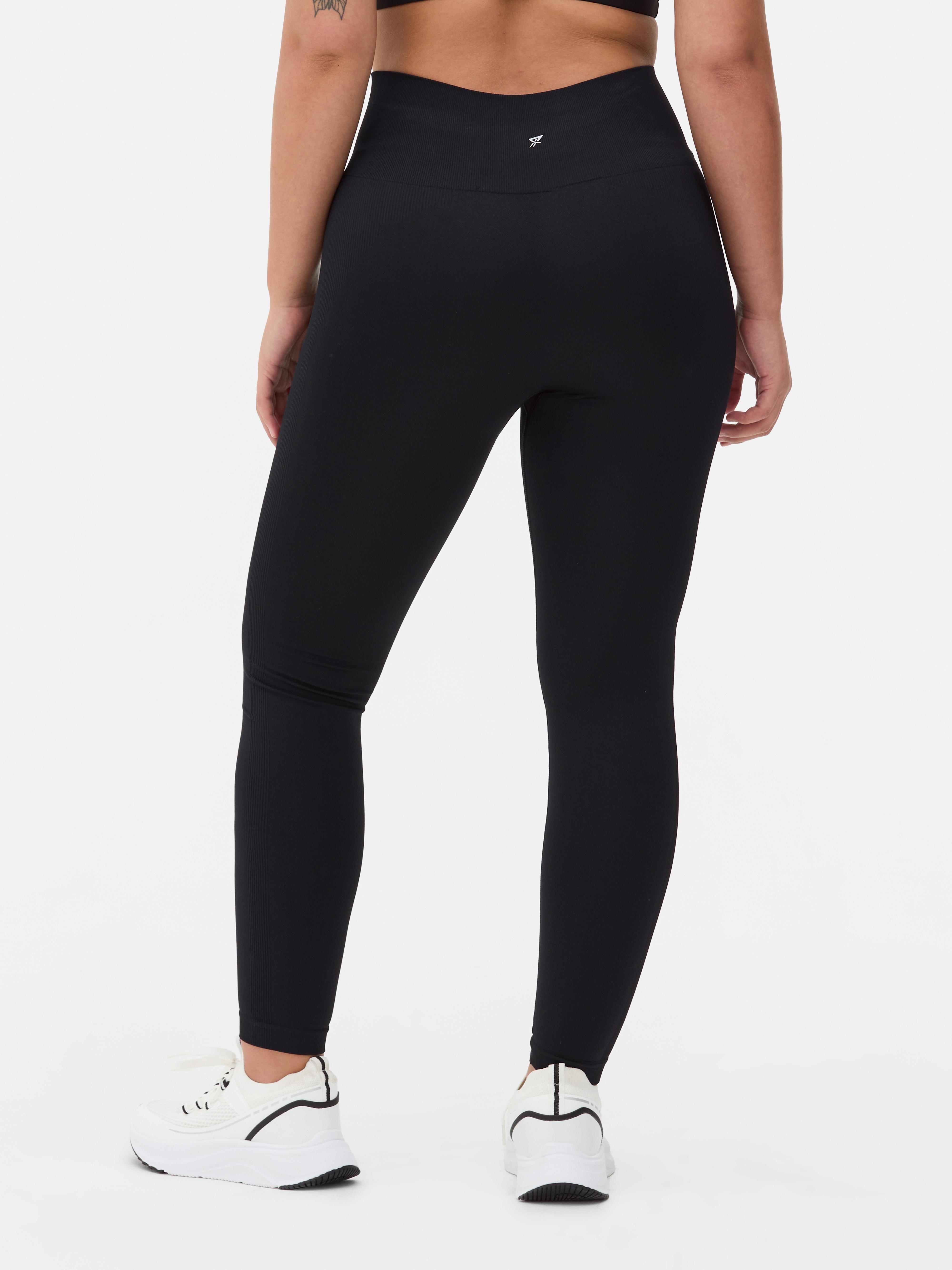 High Waisted Seamless Leggings - Black