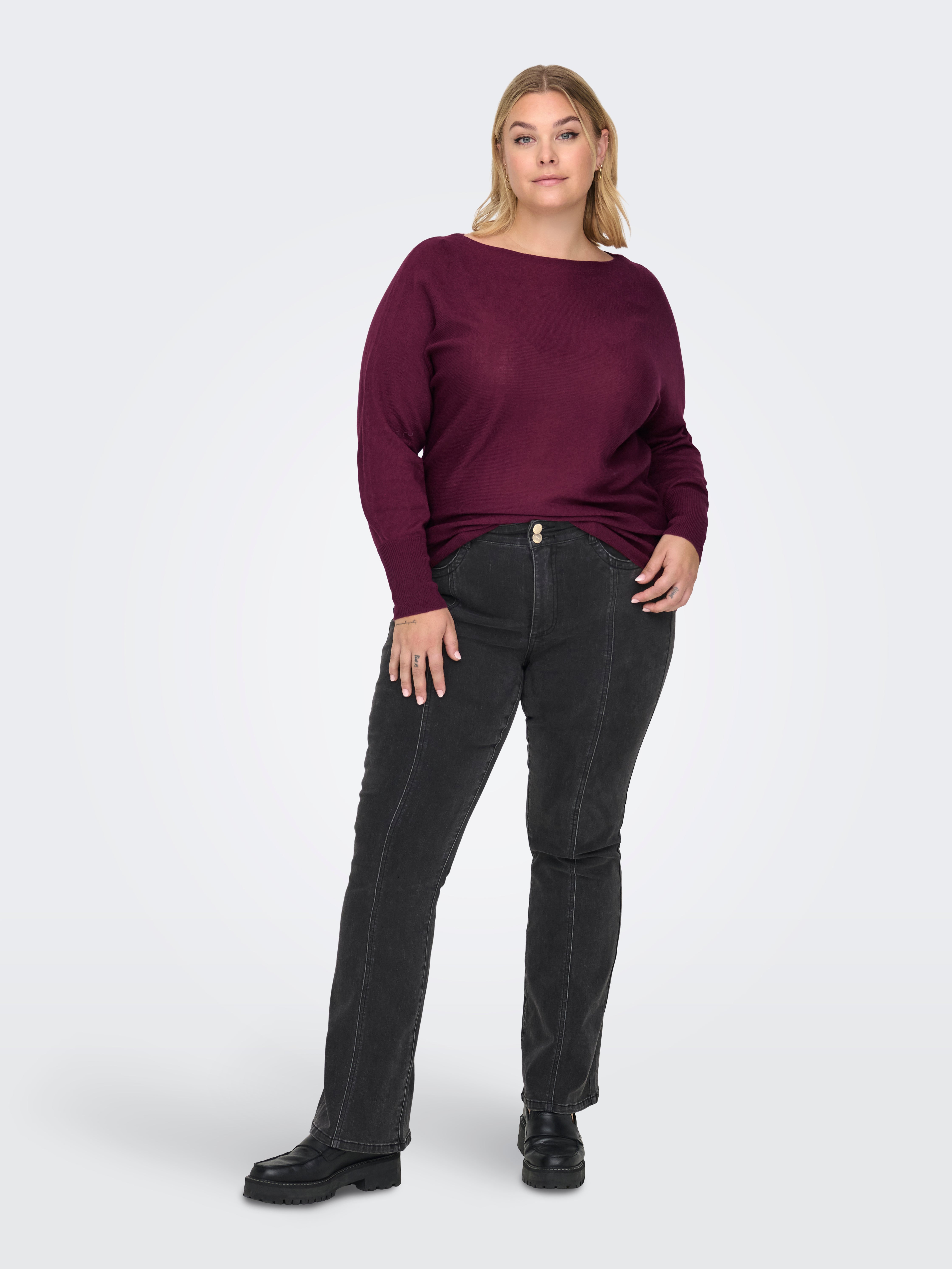CARAIDA Knitted pullover Cabernet