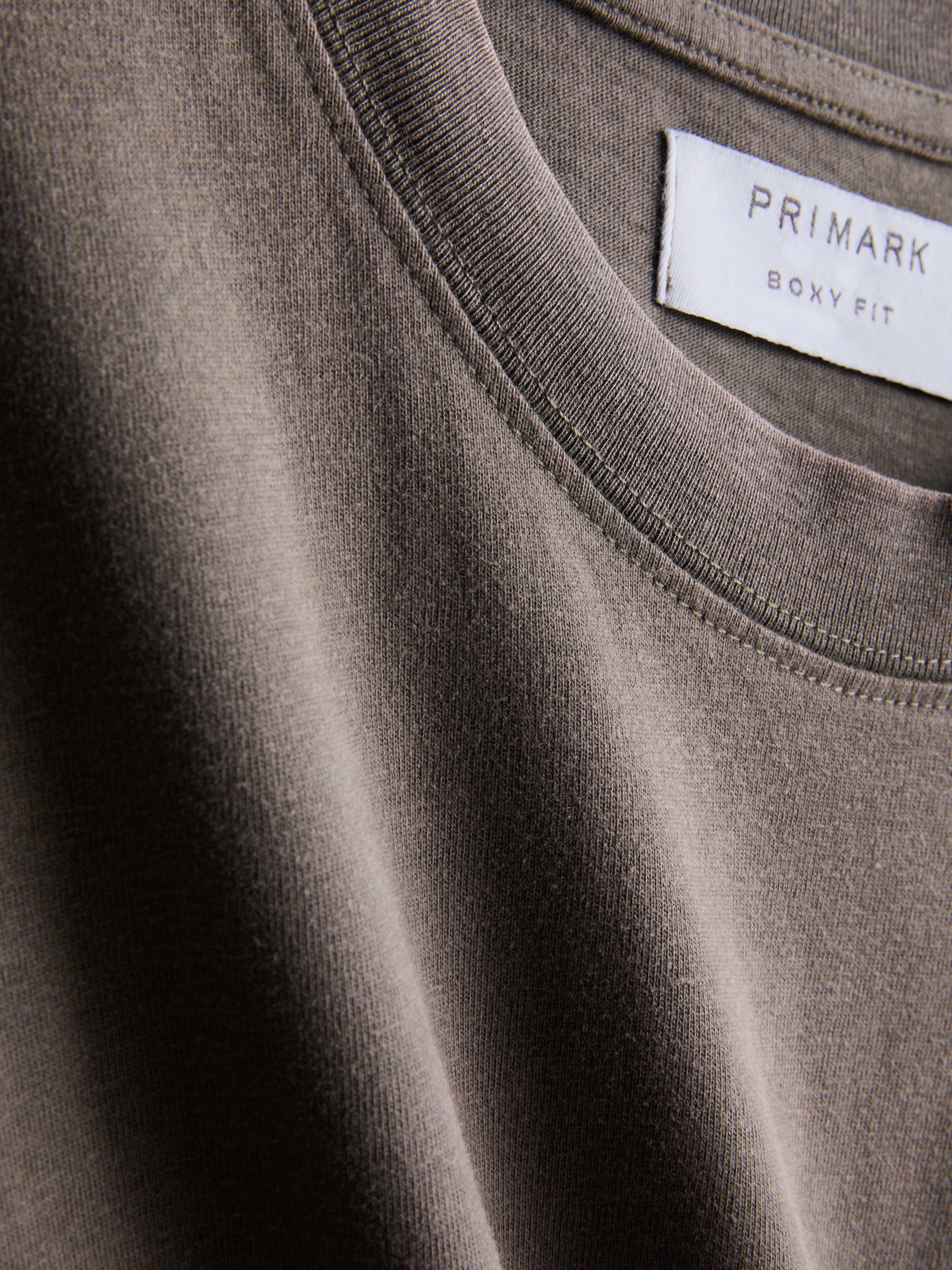 Pure Cotton Boxy T-Shirt - Gray