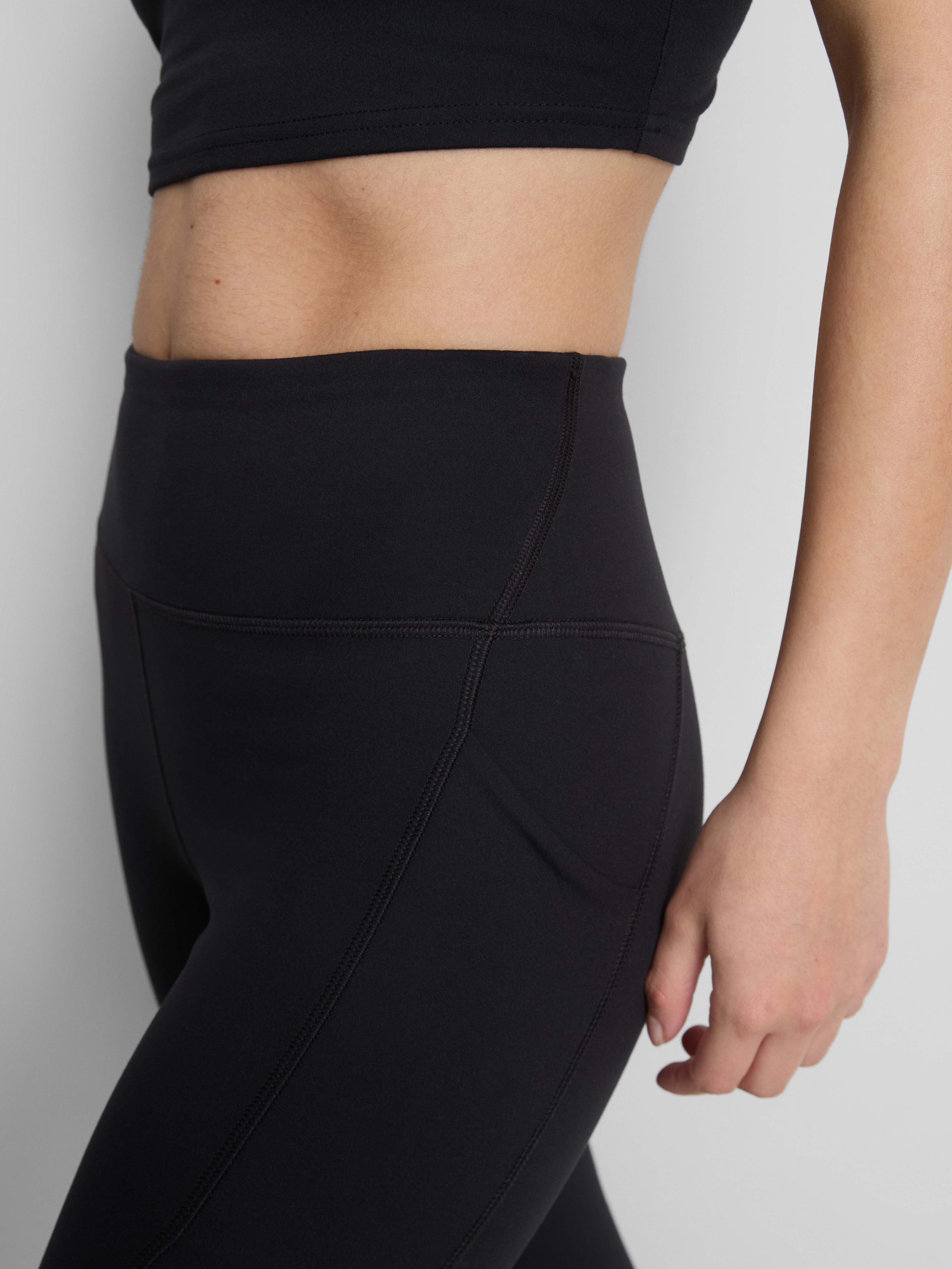 High-Waisted Smooth Support Active Leggings - Black