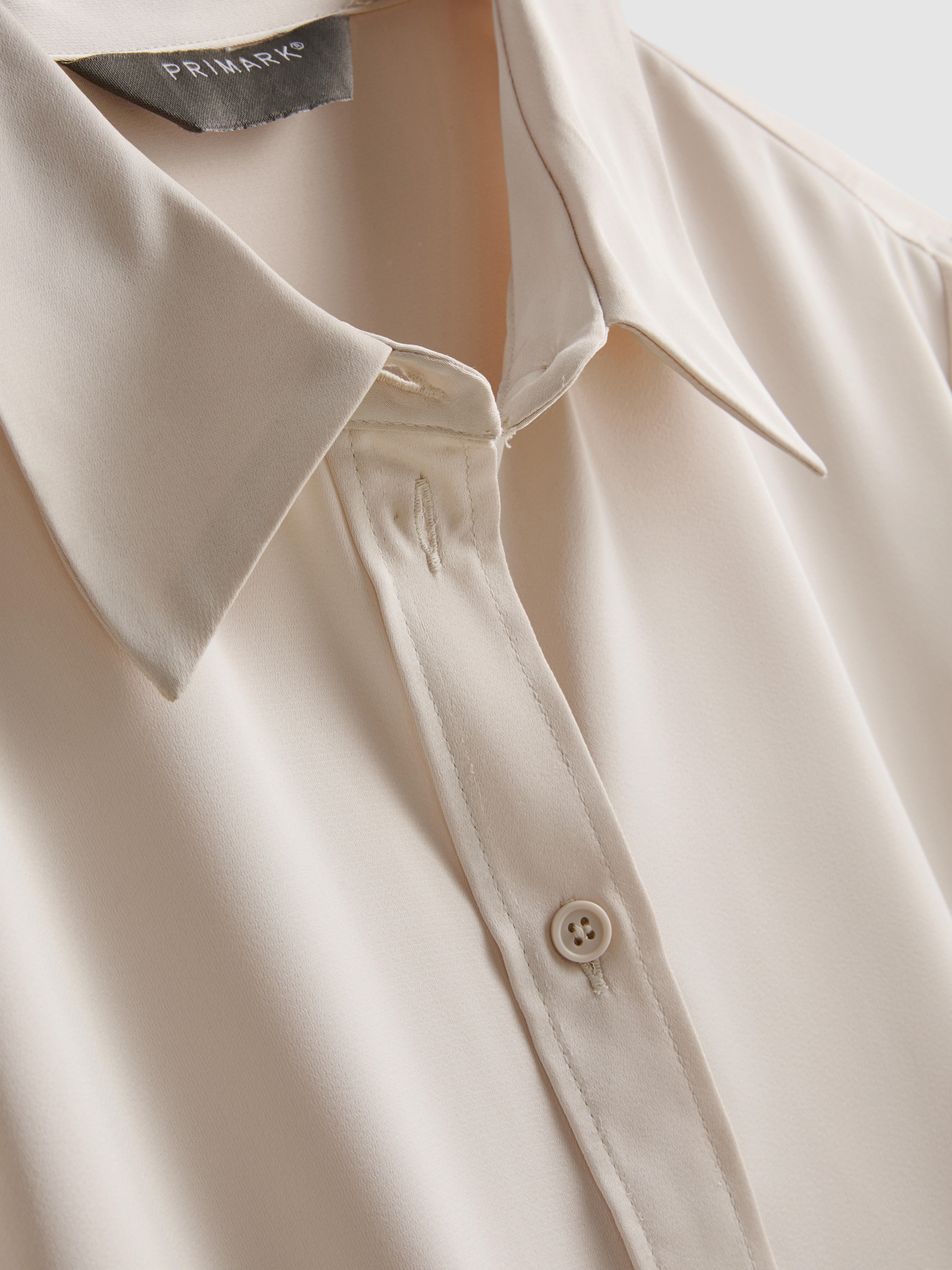 Relaxed Satin Shirt - Oyster