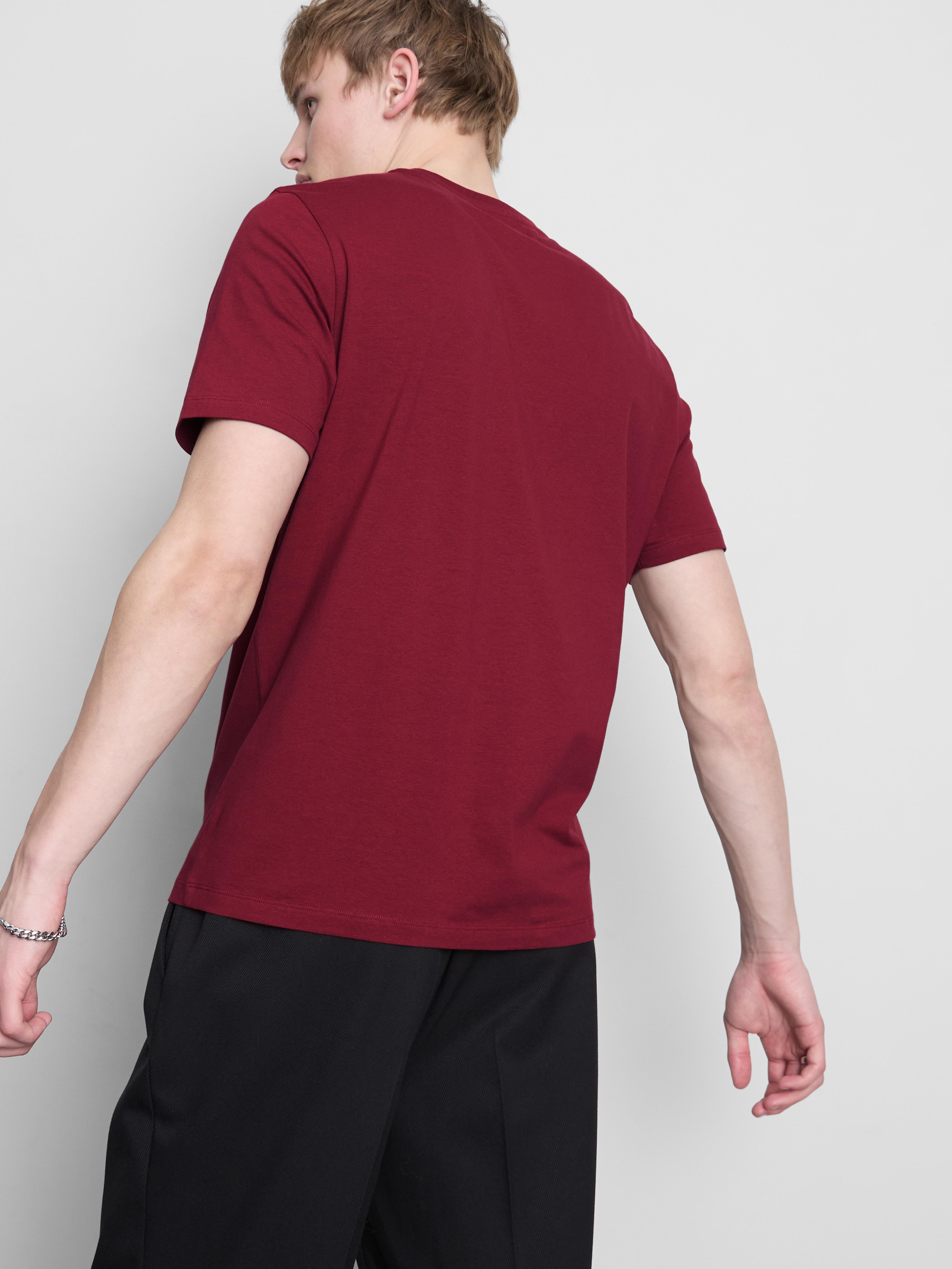 Slim-Fit Stretch T-Shirt - Dark Red