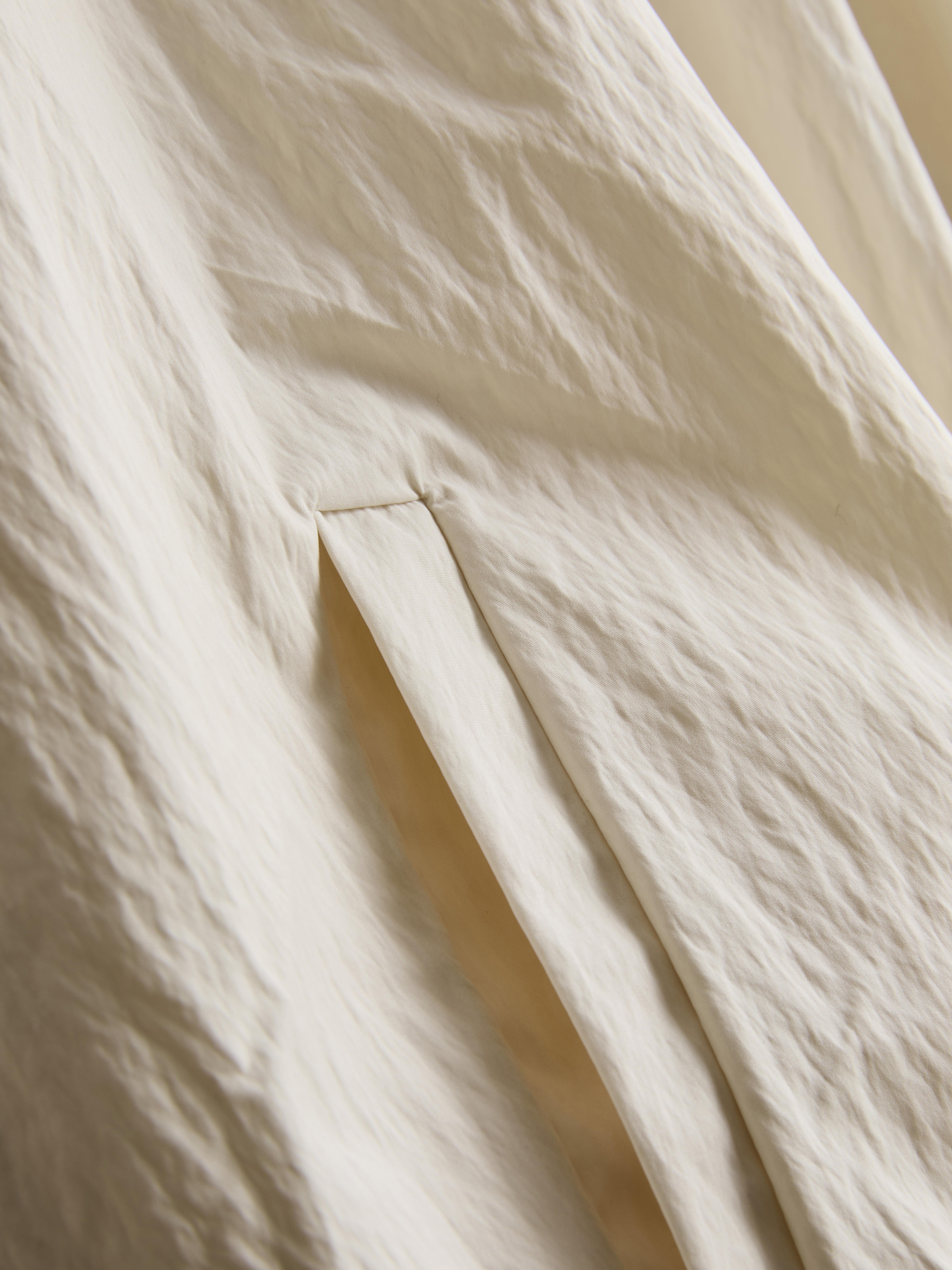 Ruched High-Neck Jacket - Ivory