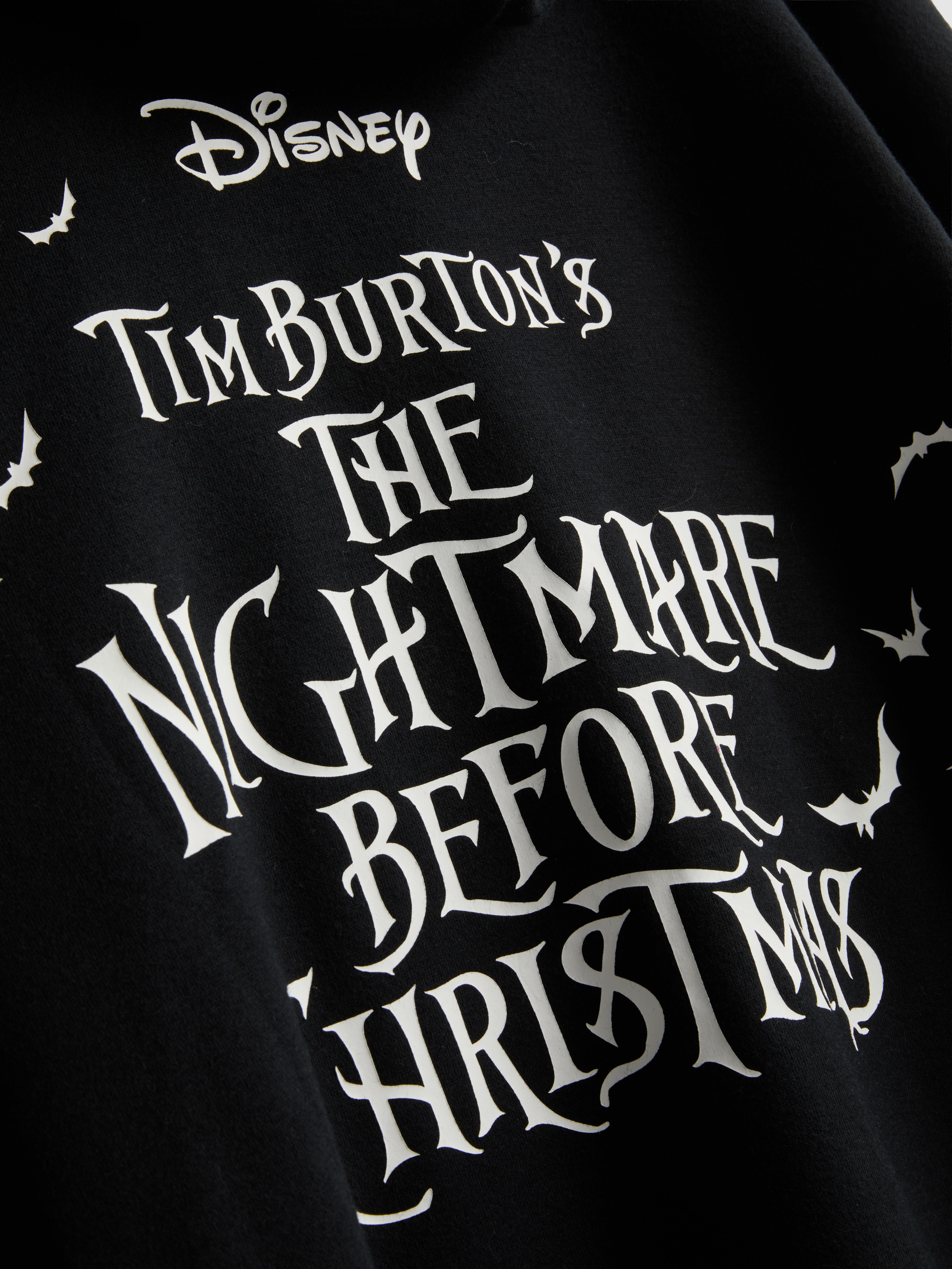 Disney Tim Burton's The Nightmare Before Christmas Graphic Zip Hoodie - Black