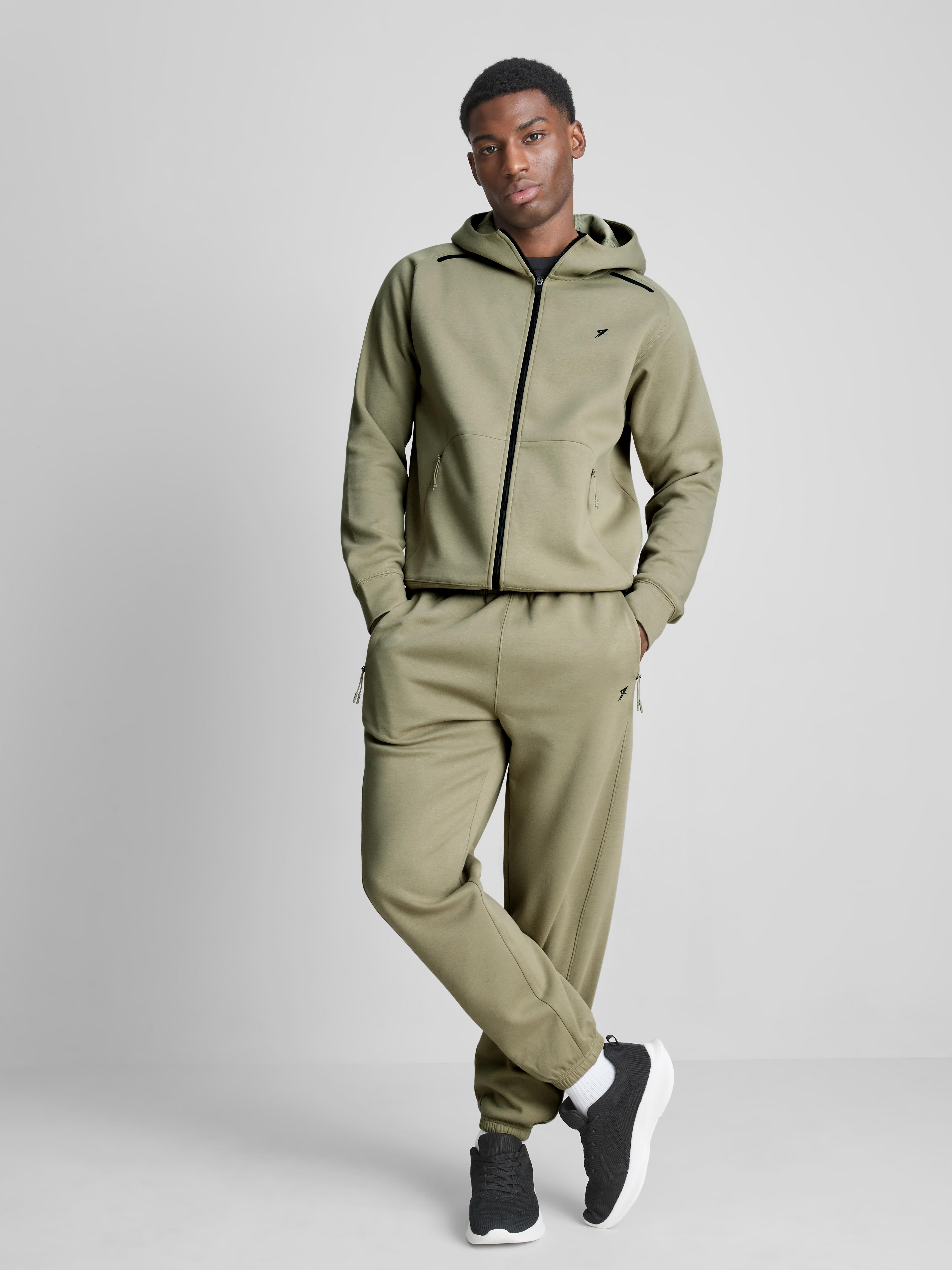 Zip-Up Gym Hoodie - Olive