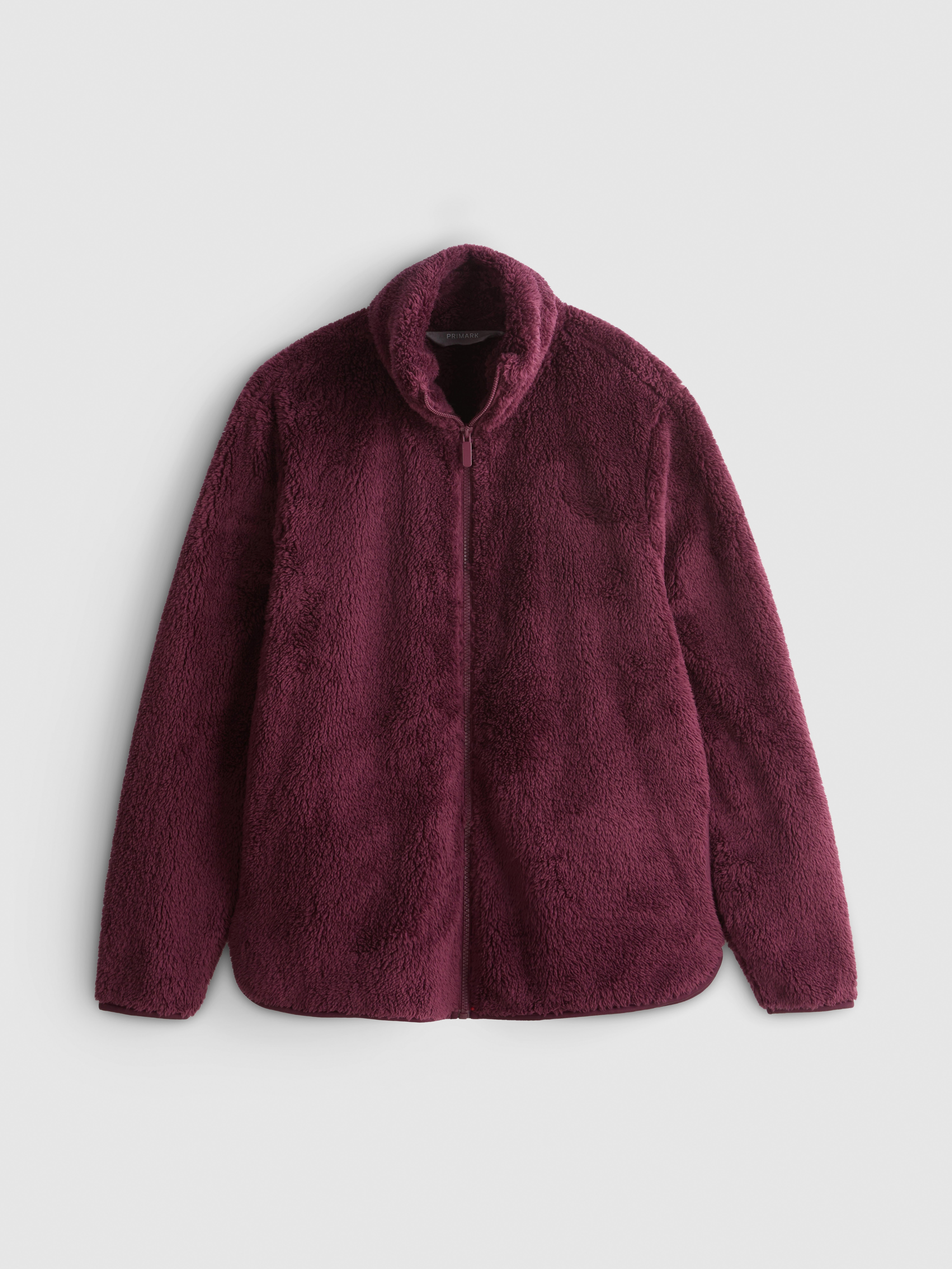 High-Neck Teddy Fleece - Burgundy