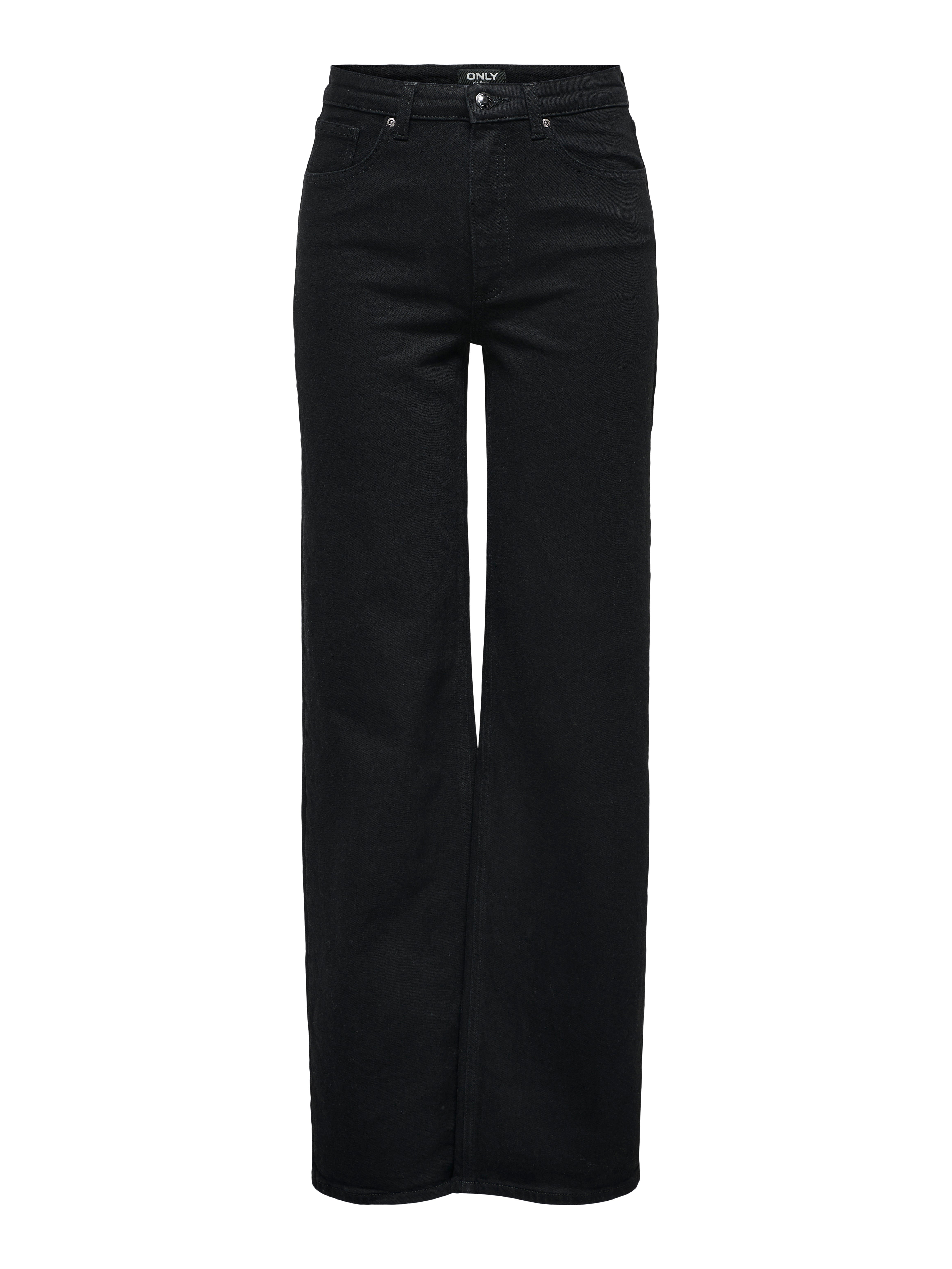 ONLJUICY High waist Wide Leg Fit Jeans Black Denim