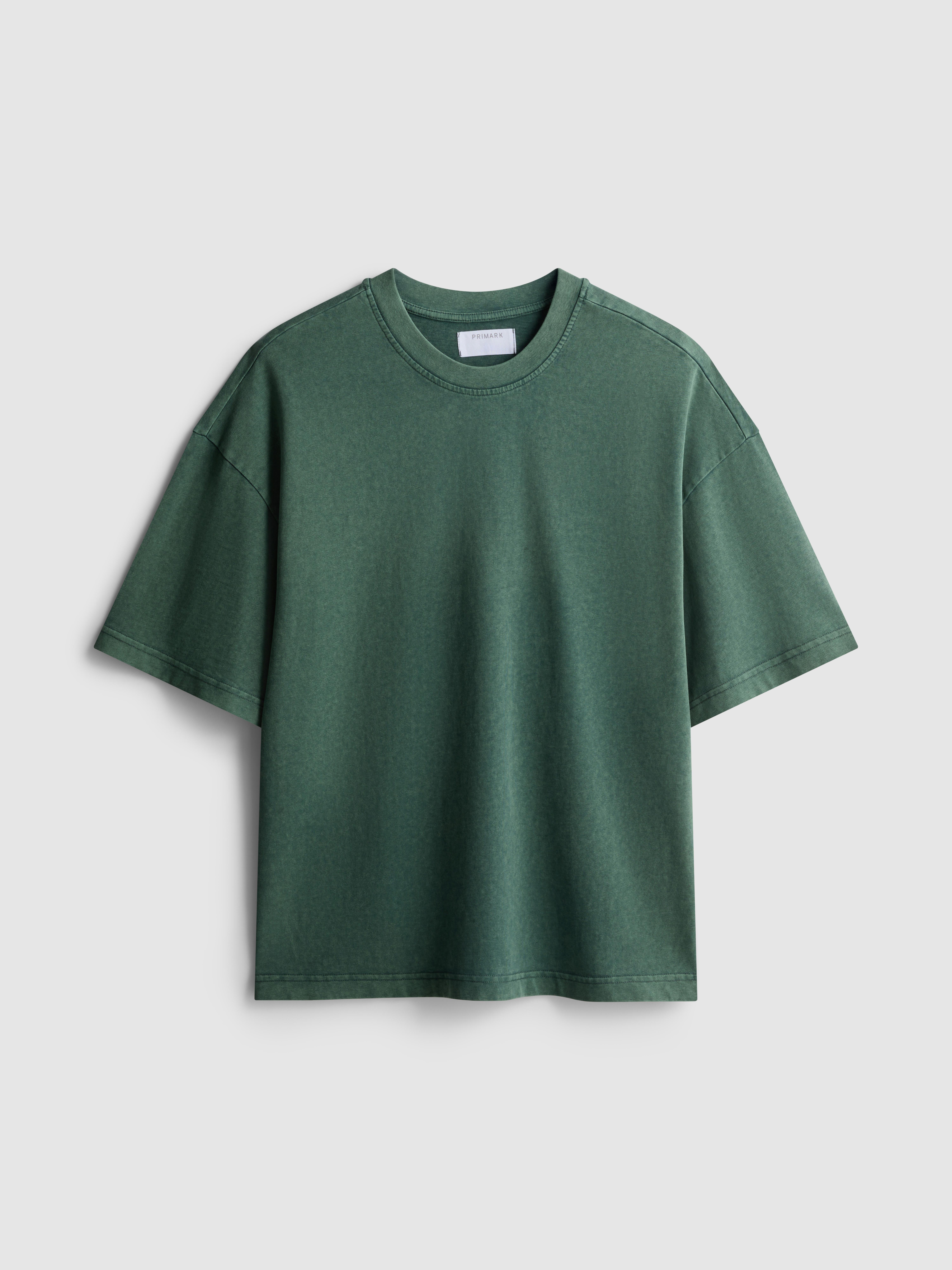 Short Sleeved Washed T-Shirt - Green