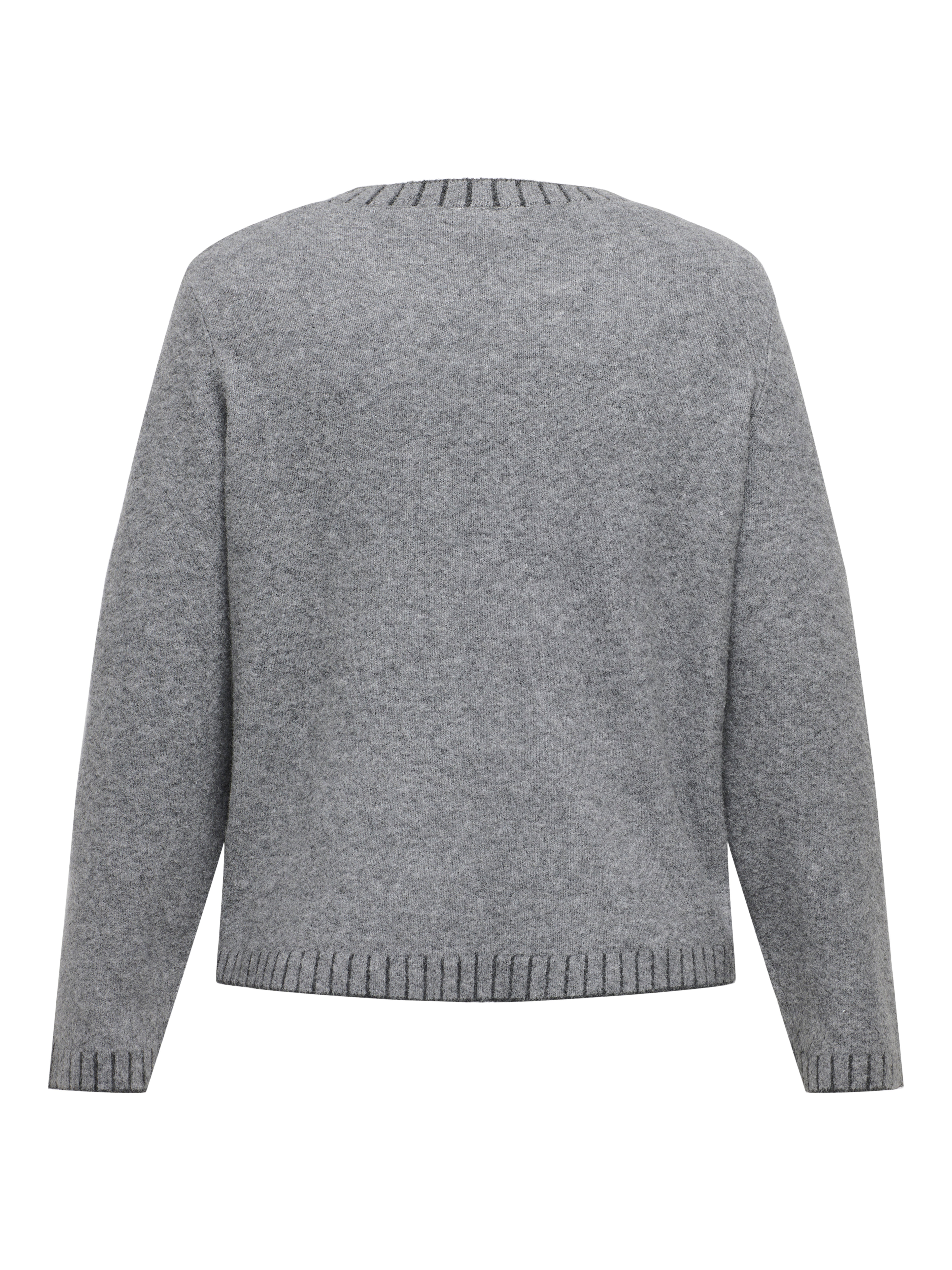 CARFINA Knitted pullover Medium Grey Melange