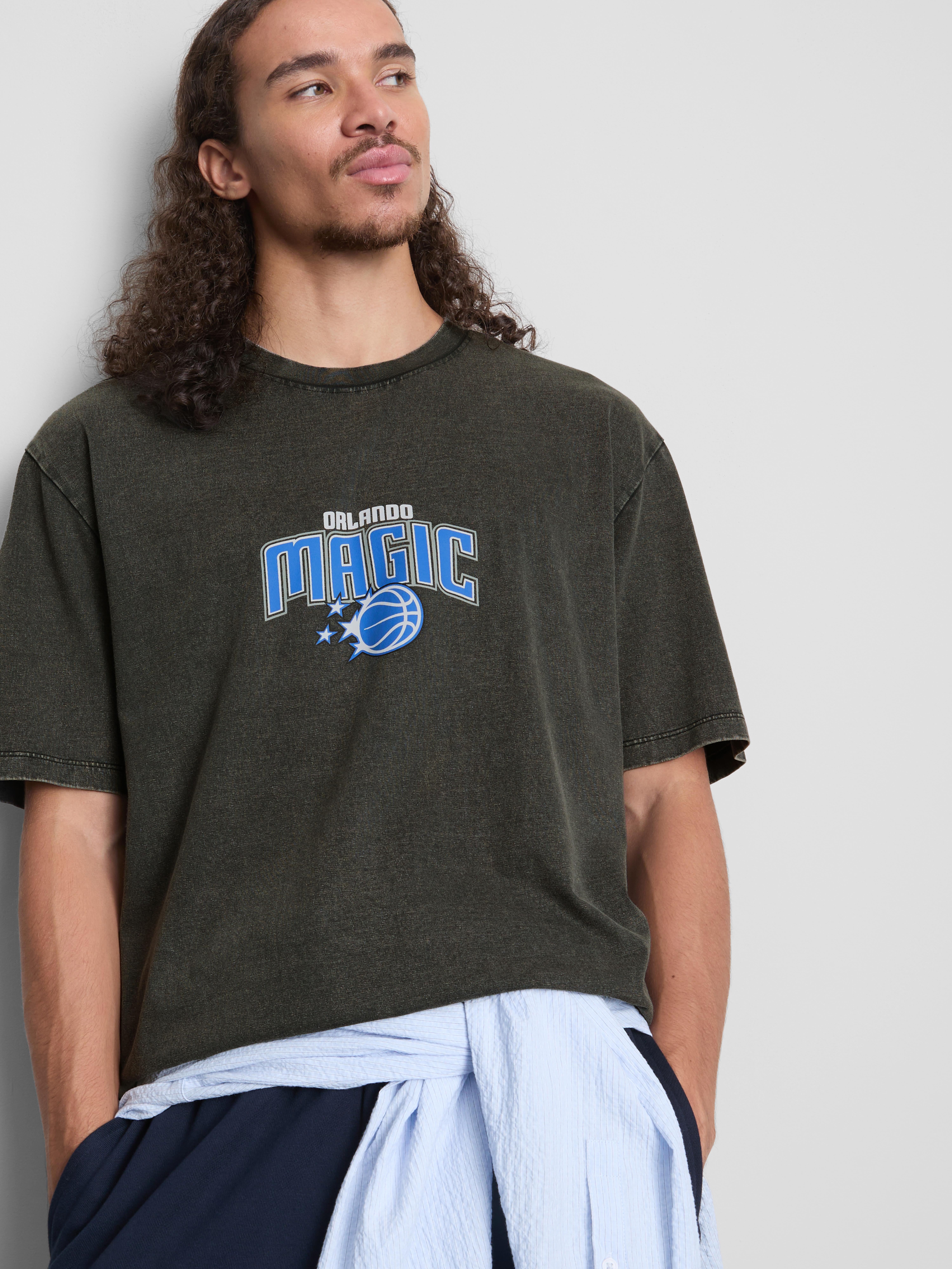 NBA Orlando Magic Pure Cotton Graphic T-Shirt - Charcoal