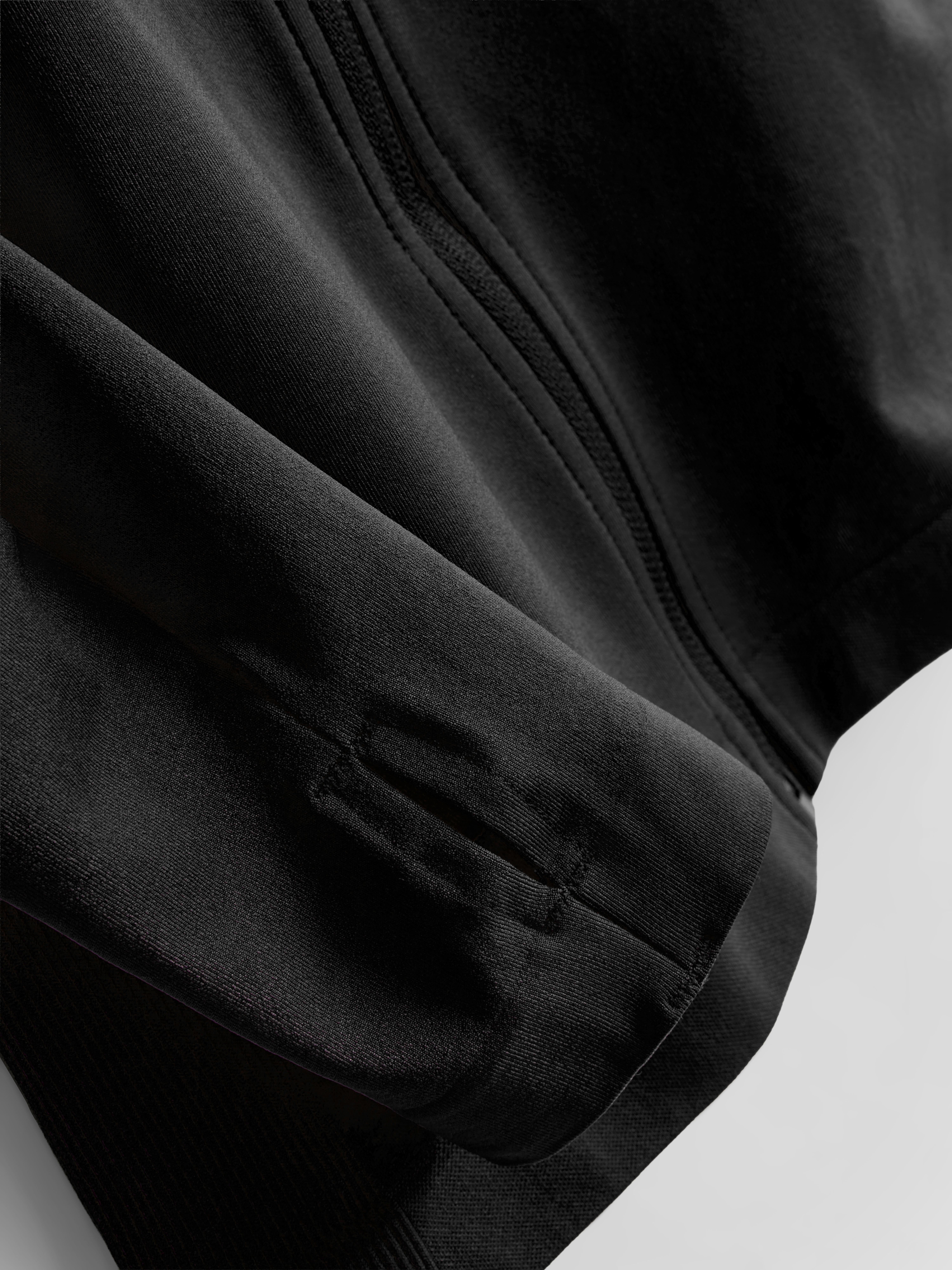 Seamless Zip Through Active Jacket - Black