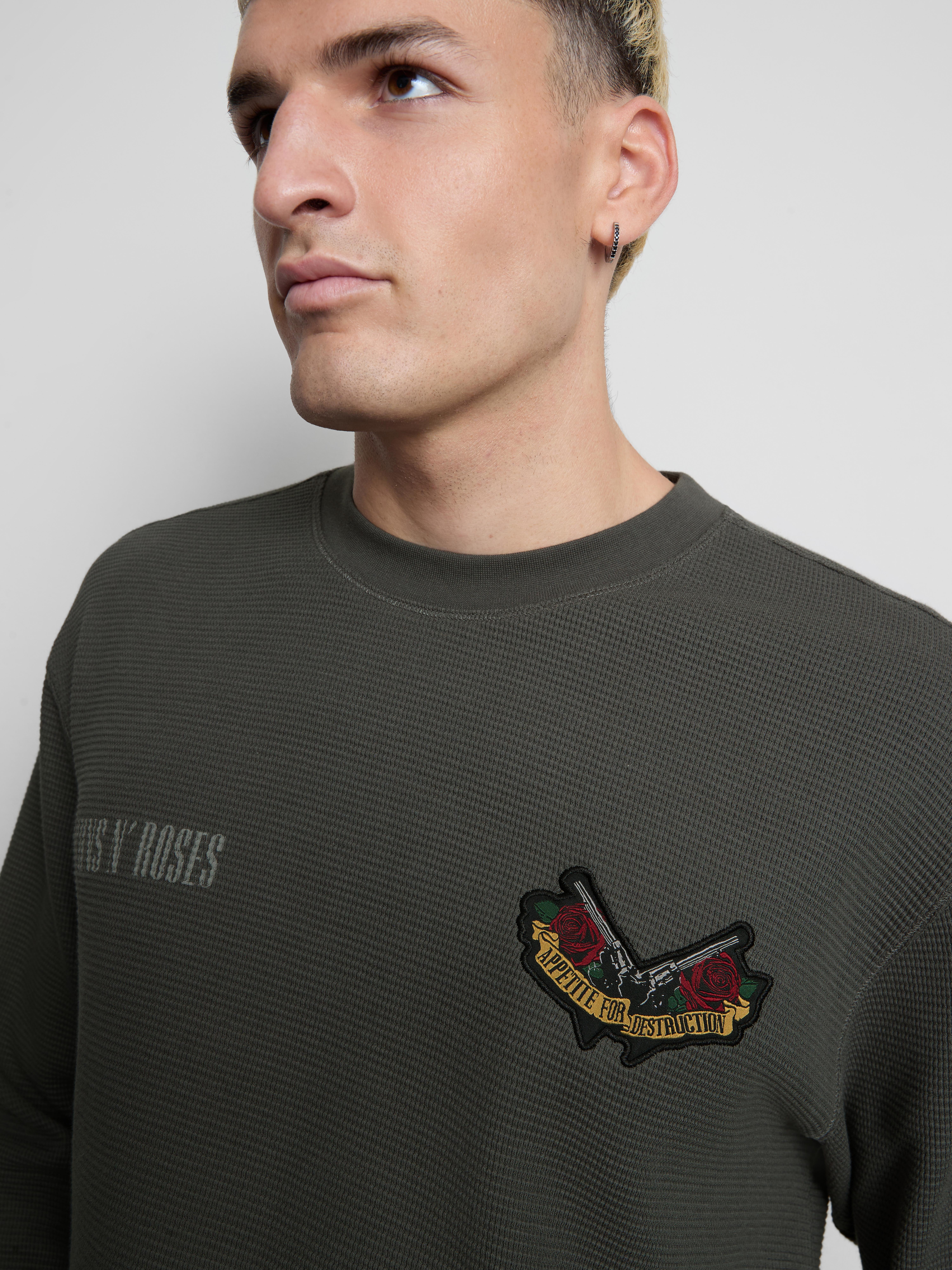Guns N’ Roses Cotton Rich Long Sleeve T-Shirt - Gray