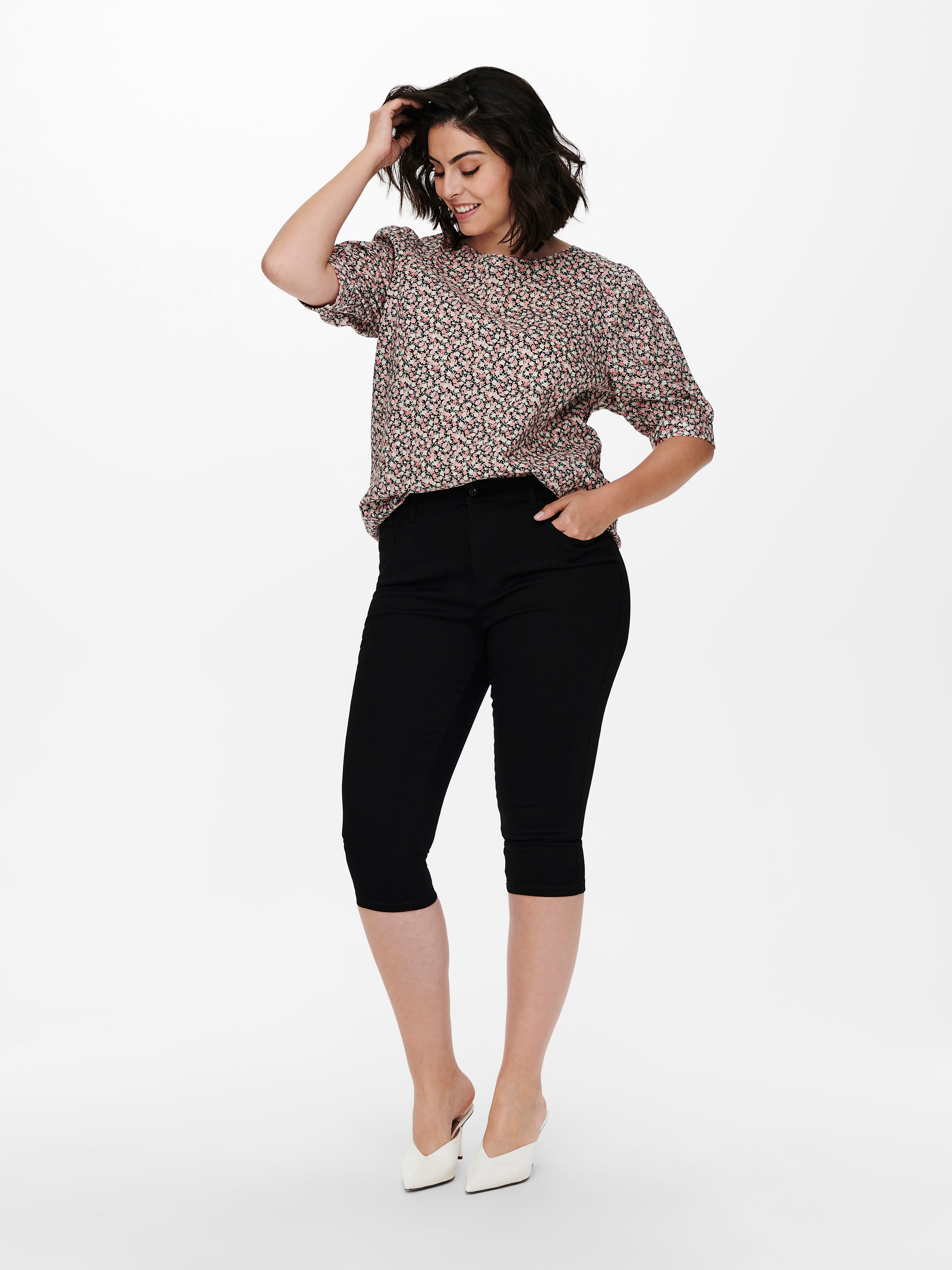 CARAUGUSTA High waist Skinny Fit Shorts Black