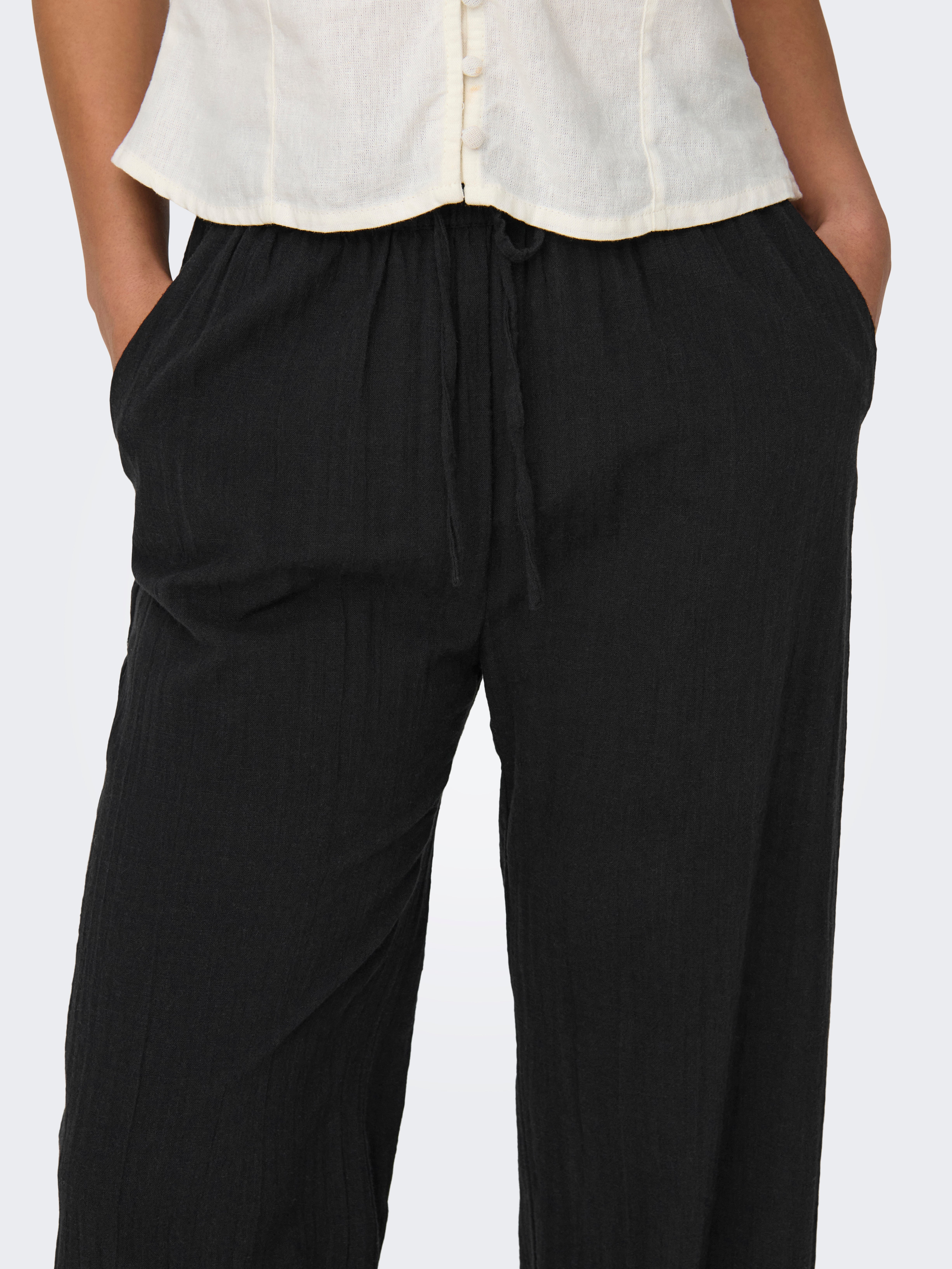 ONLTIZANA Regular Fit Trousers Black