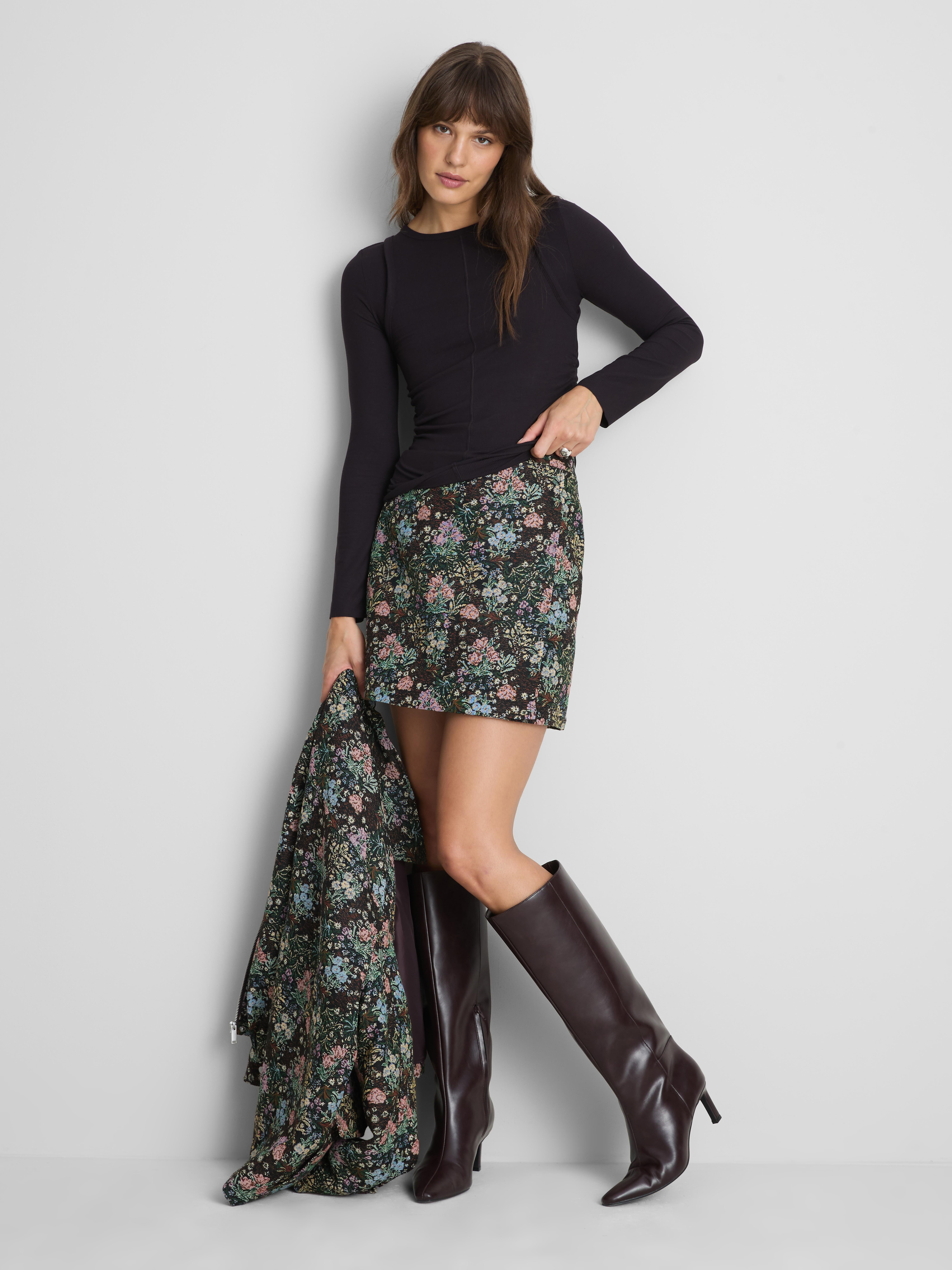 Paula Echevarría Long-Sleeve Double-Layered Top - Eggplant