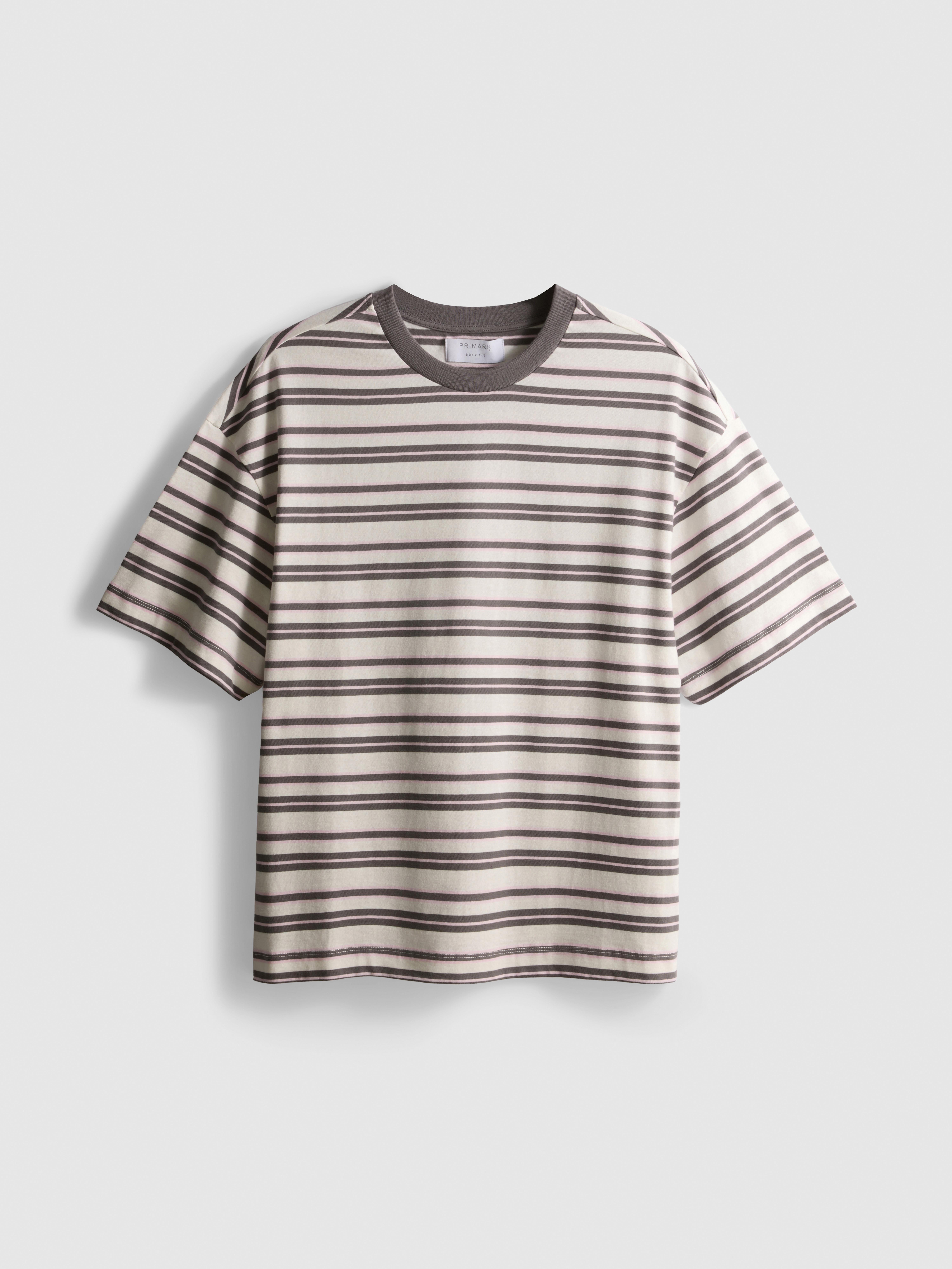 Pure Cotton Striped T-Shirt - Ivory