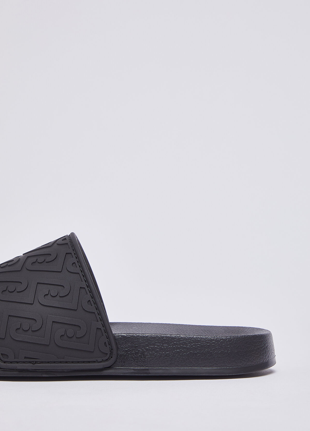 Ciabatte con logo - BLACK