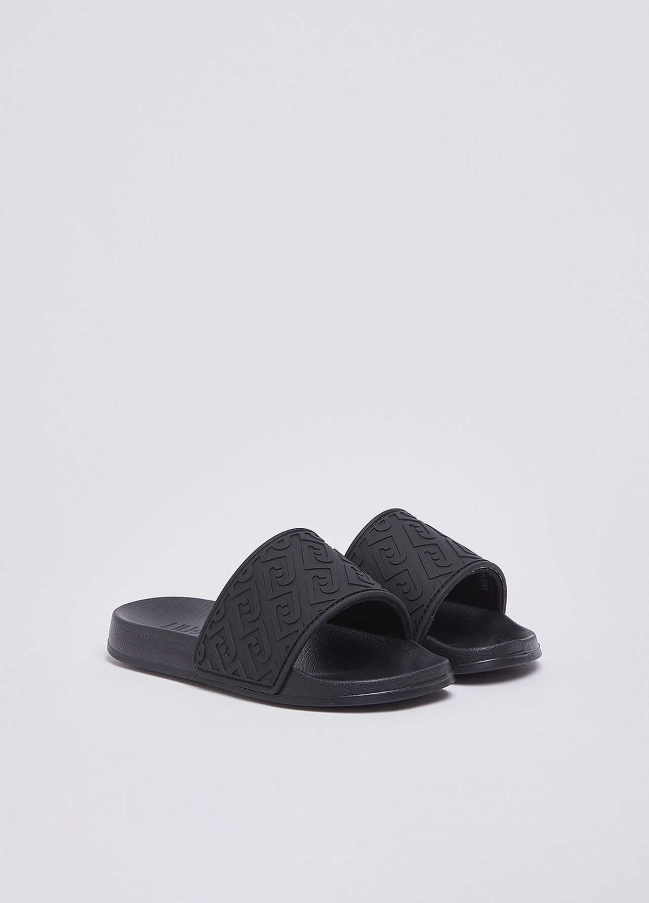Ciabatte con logo - BLACK