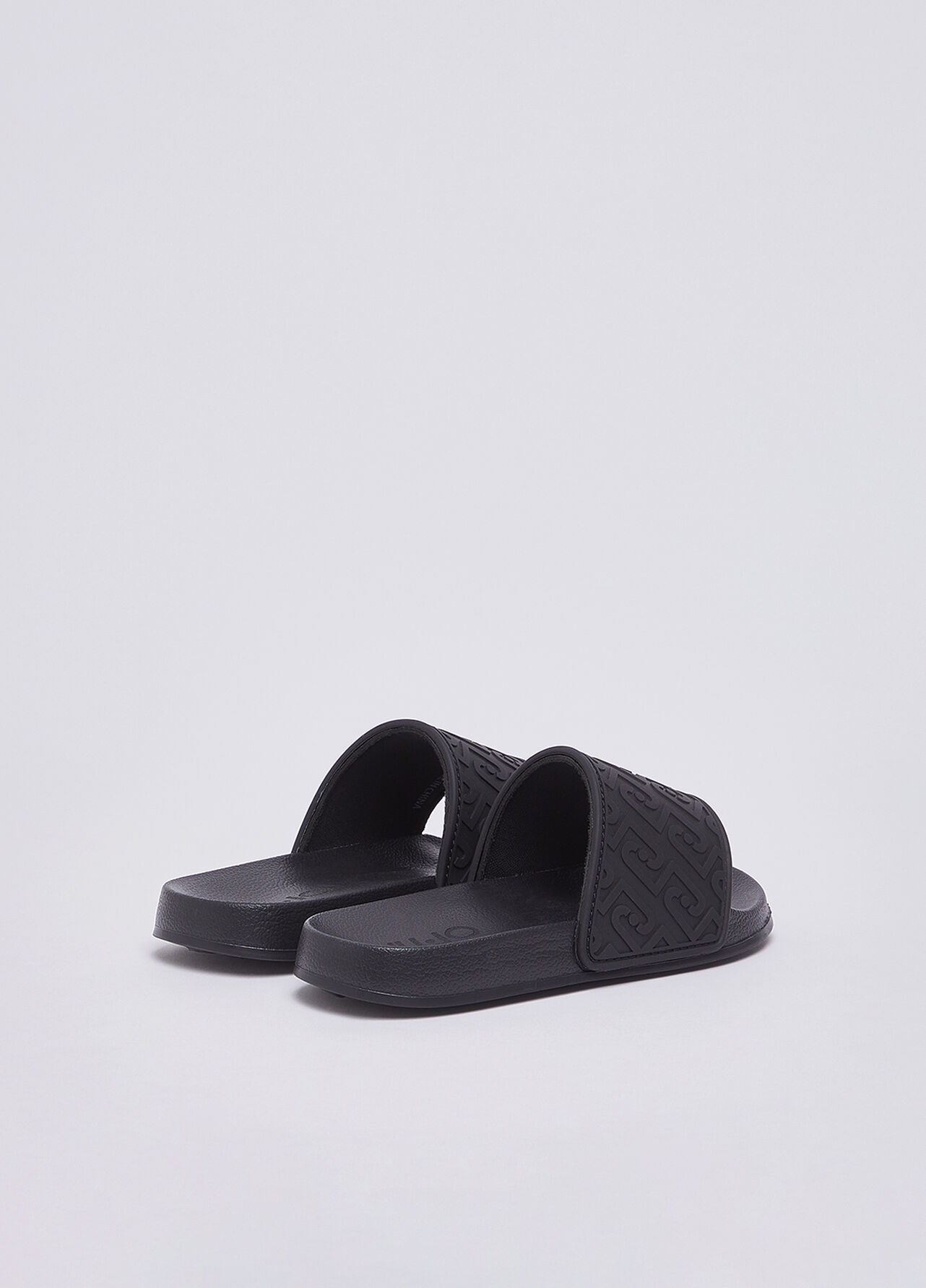 Ciabatte con logo - BLACK