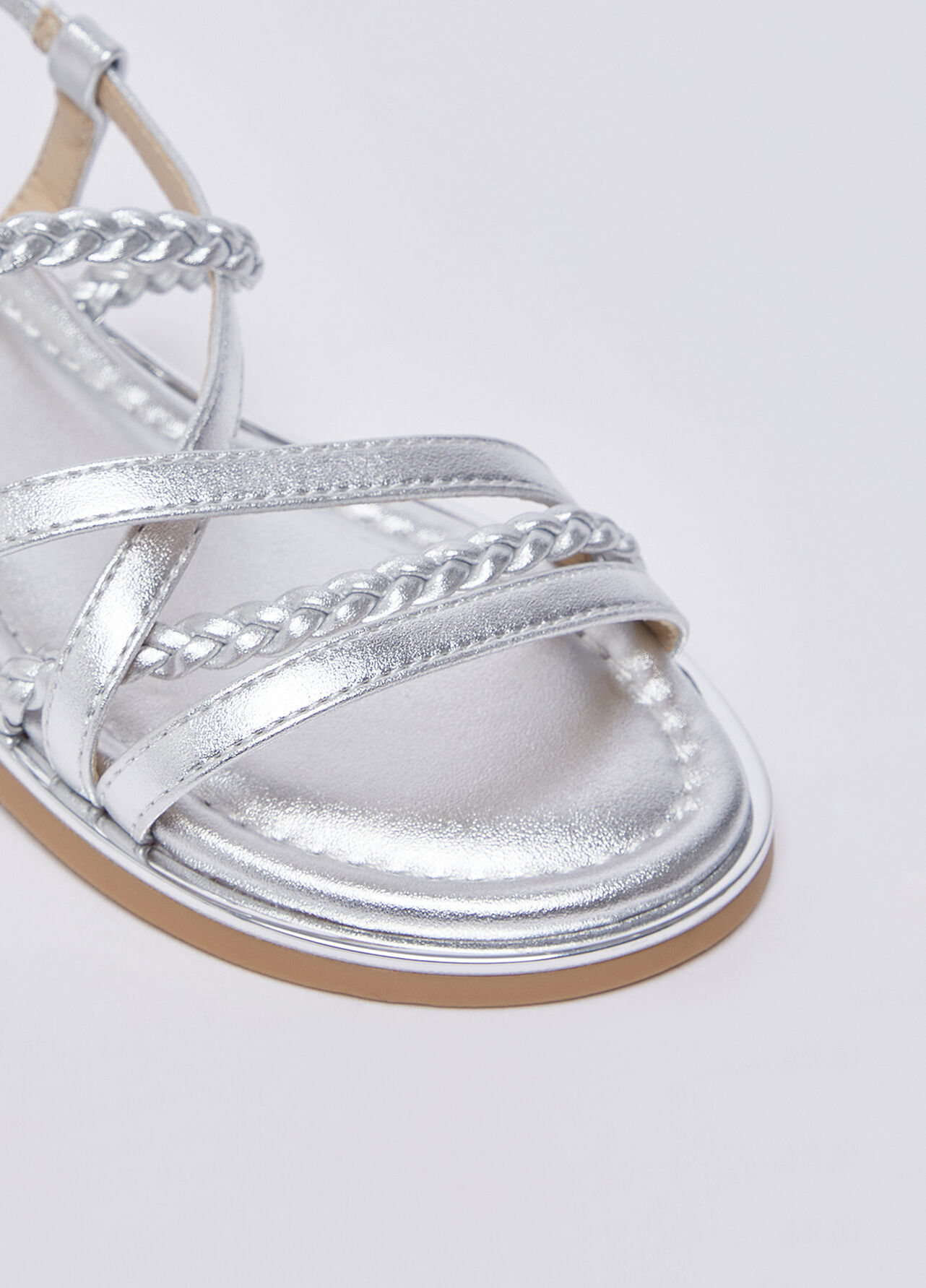 Sandali con fascette torchon - SILVER