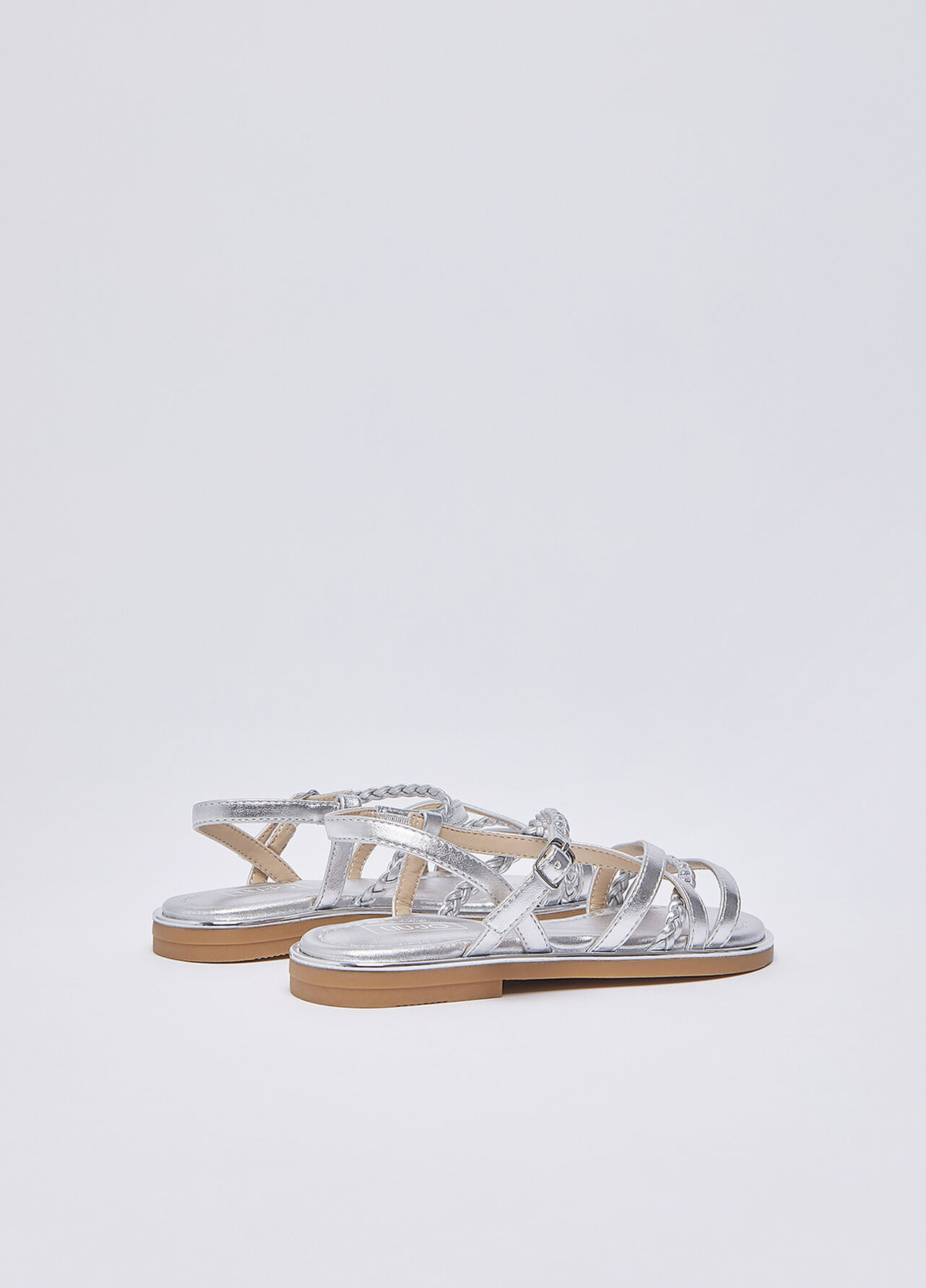 Sandali con fascette torchon - SILVER