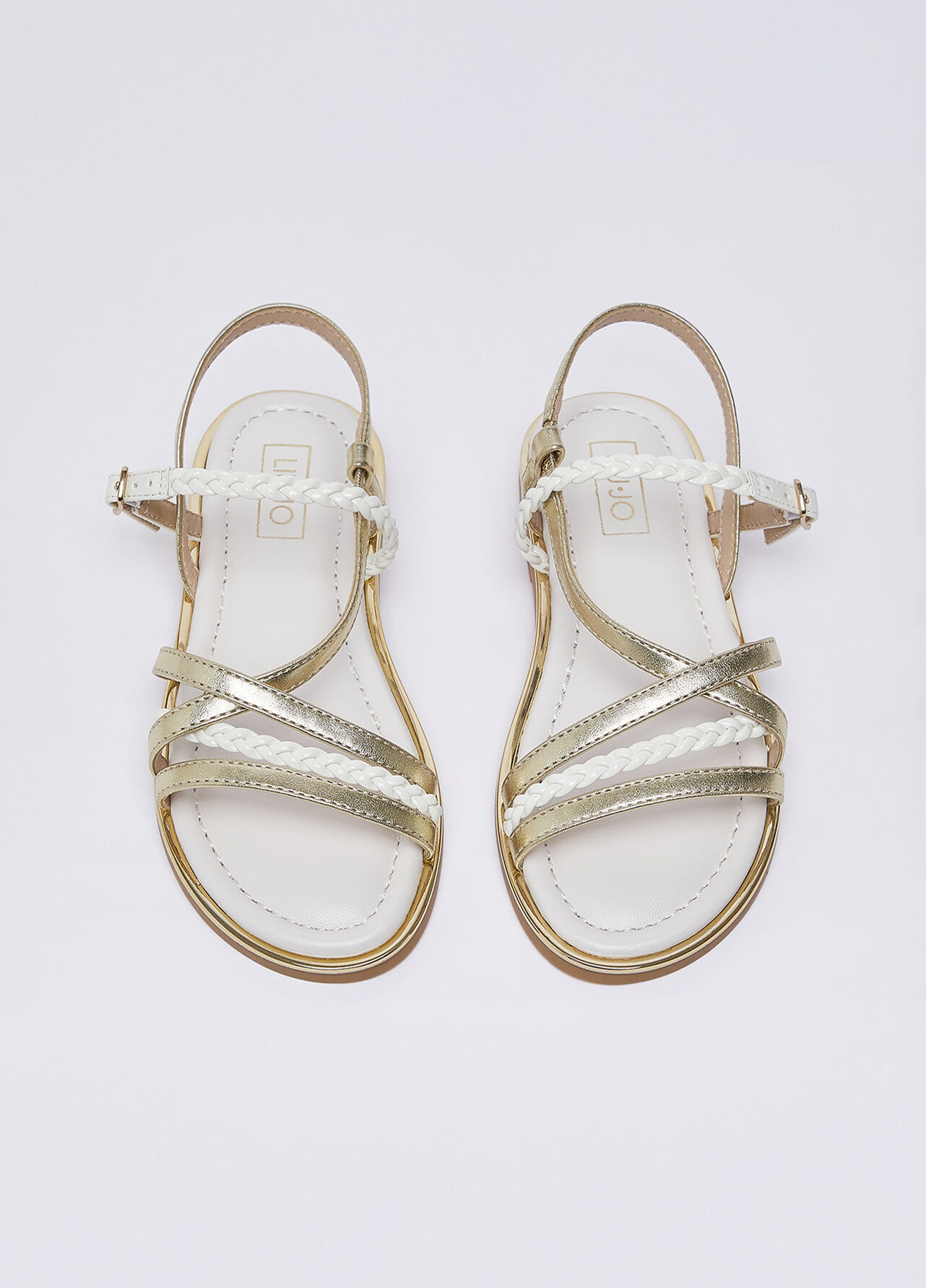 Sandali con fascette torchon - GOLD