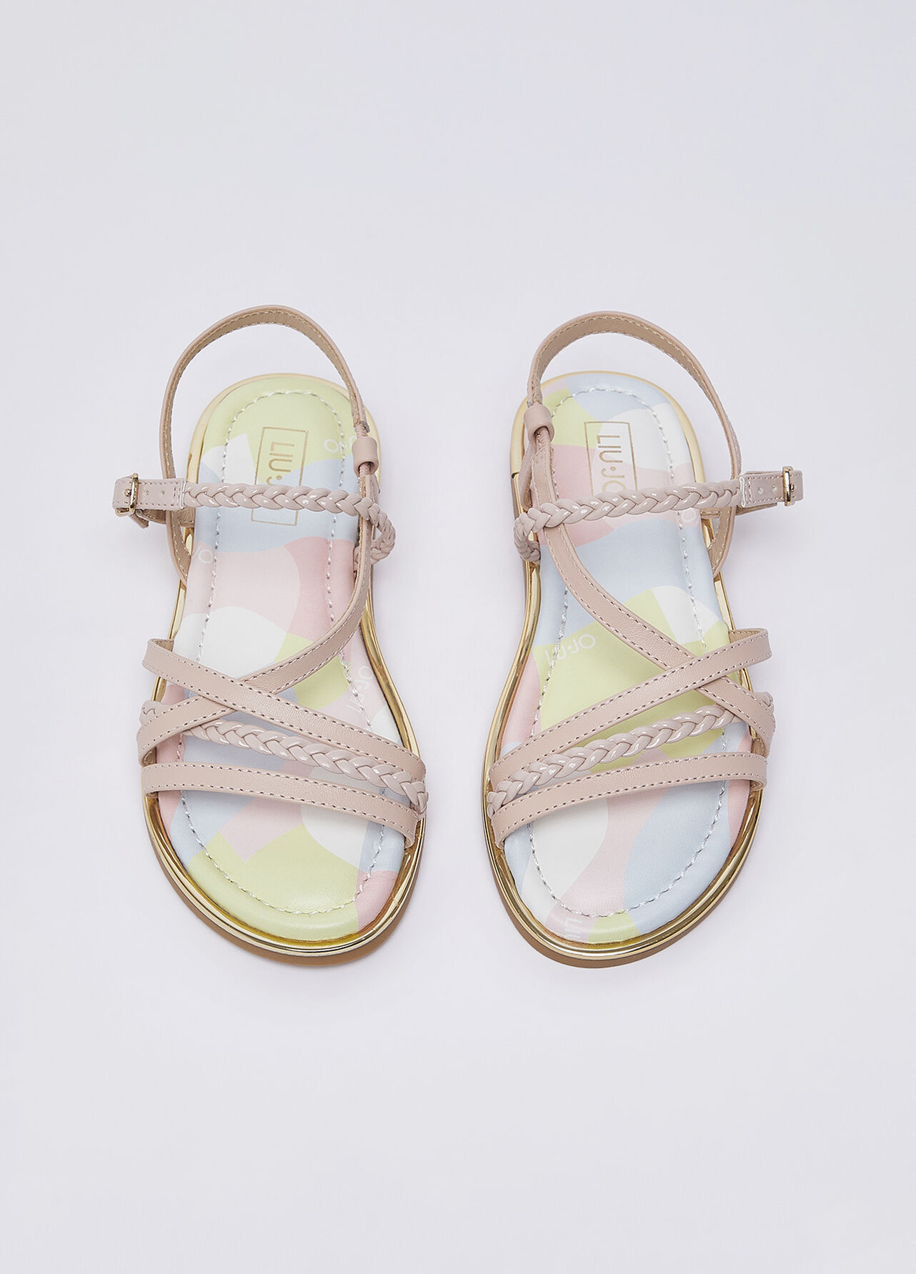 Sandali con fascette torchon - PINK