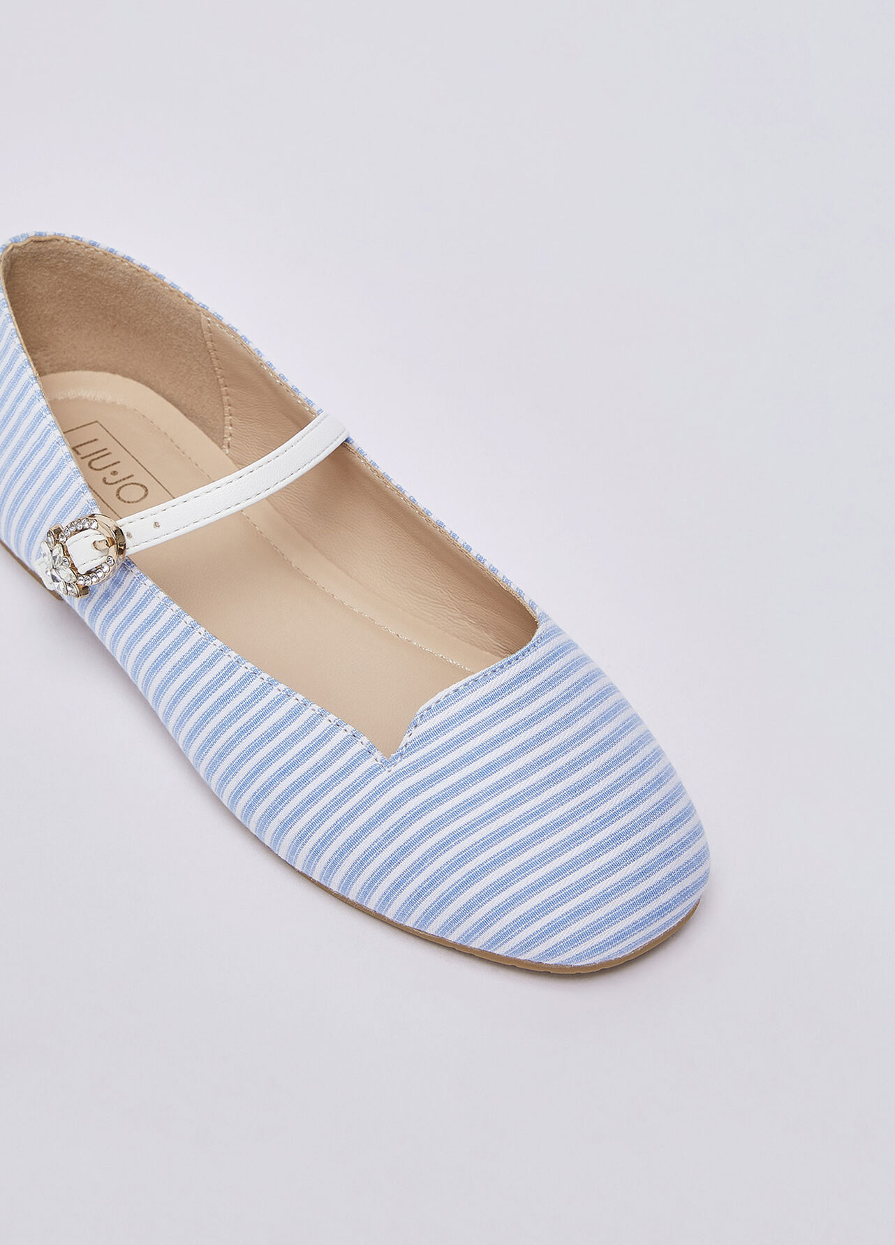 Ballerine a righe - LIGHT BLUE / WHITE