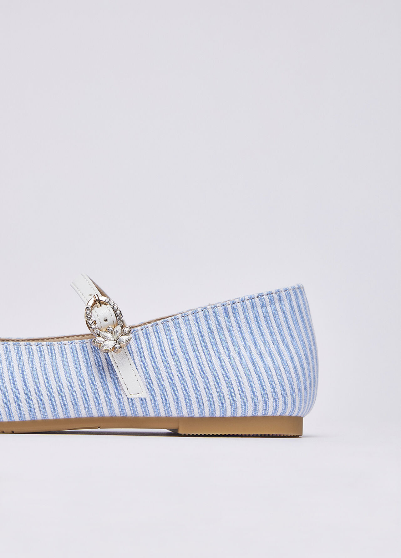 Ballerine a righe - LIGHT BLUE / WHITE
