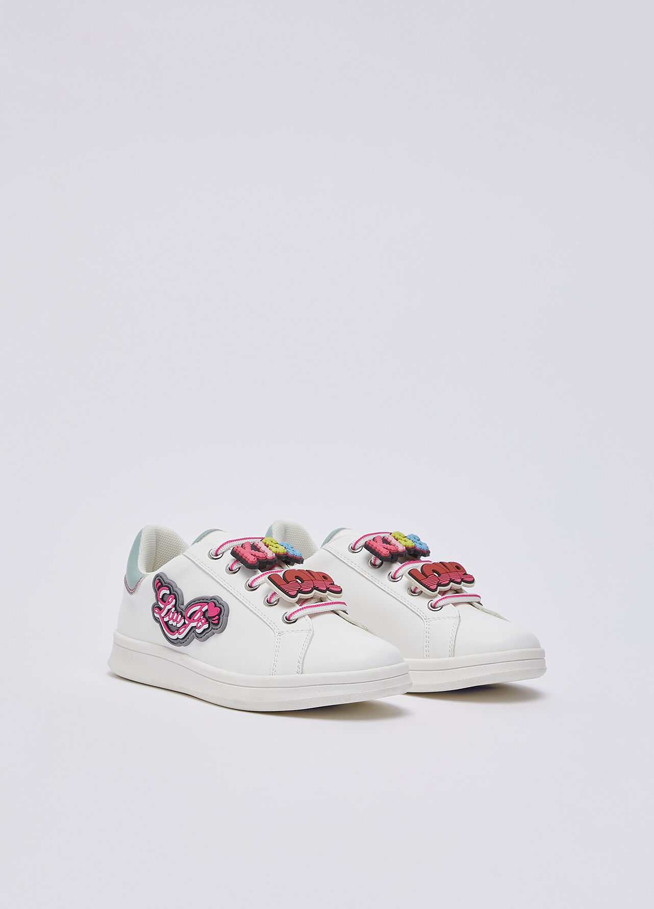 Sneakers con patch - WHITE