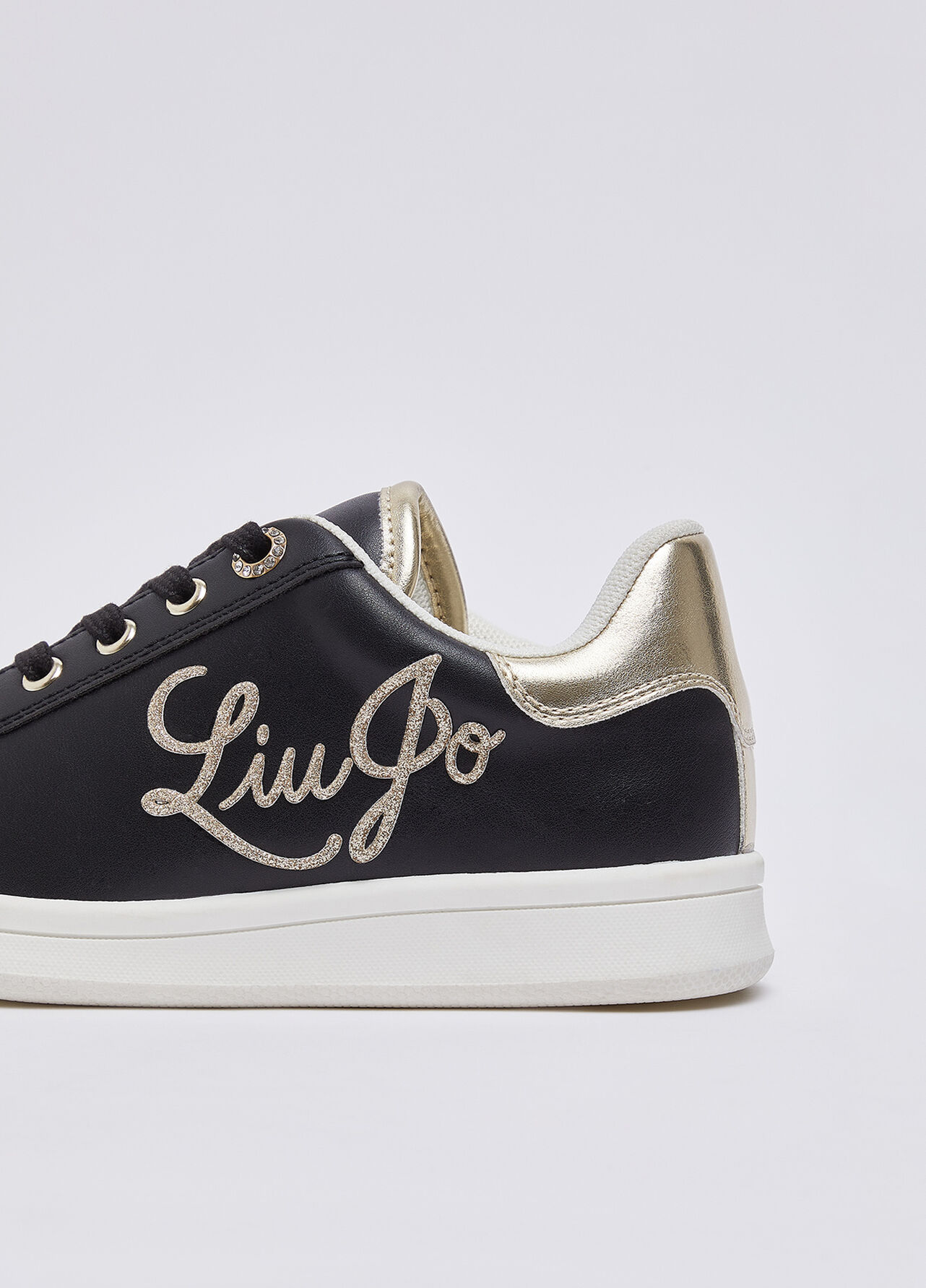 Sneakers con logo glitter - BLACK / GOLD