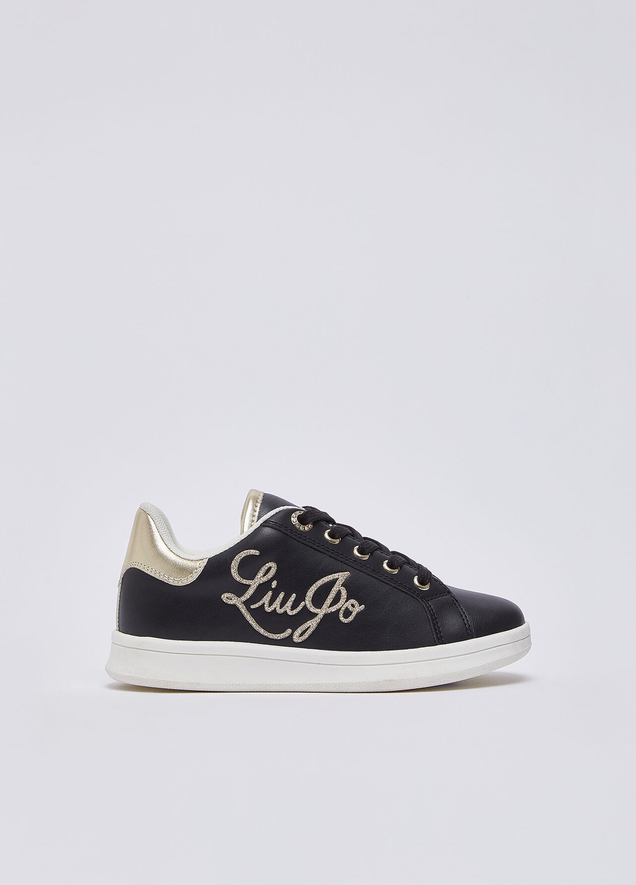 Sneakers con logo glitter - BLACK / GOLD