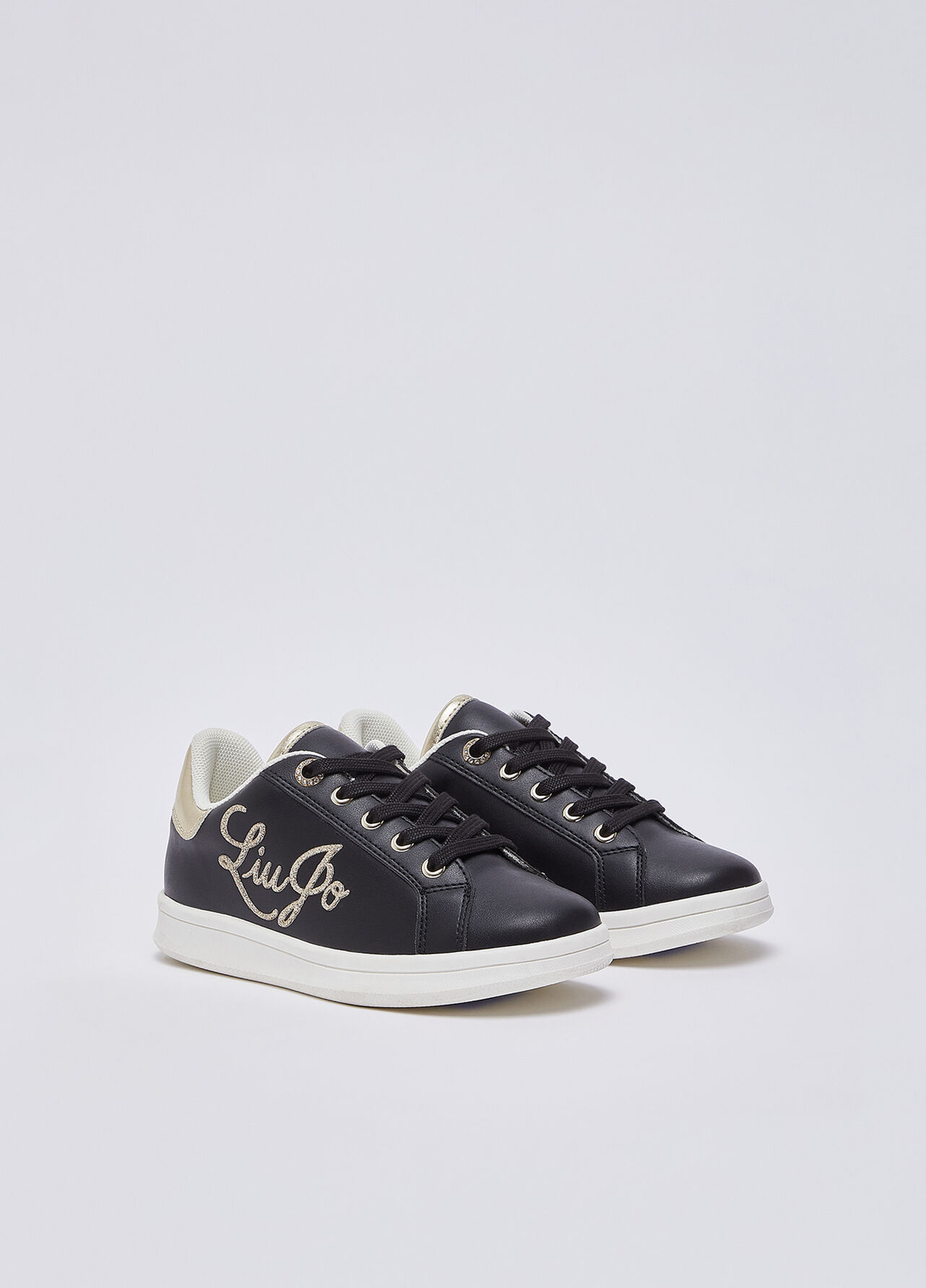 Sneakers con logo glitter - BLACK / GOLD