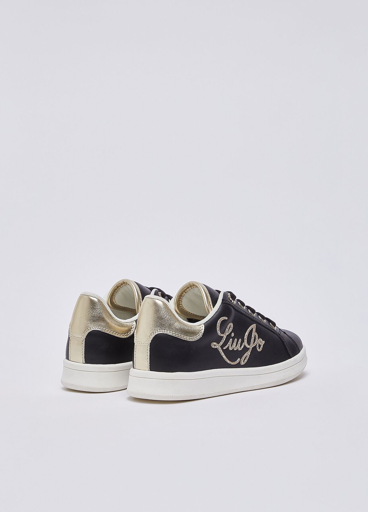 Sneakers con logo glitter - BLACK / GOLD