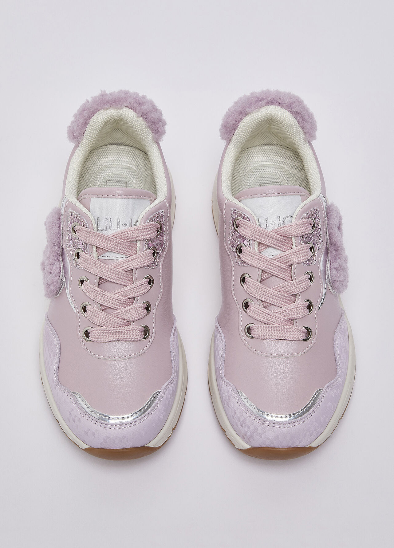 Sneakers con dettagli teddy - LILAC