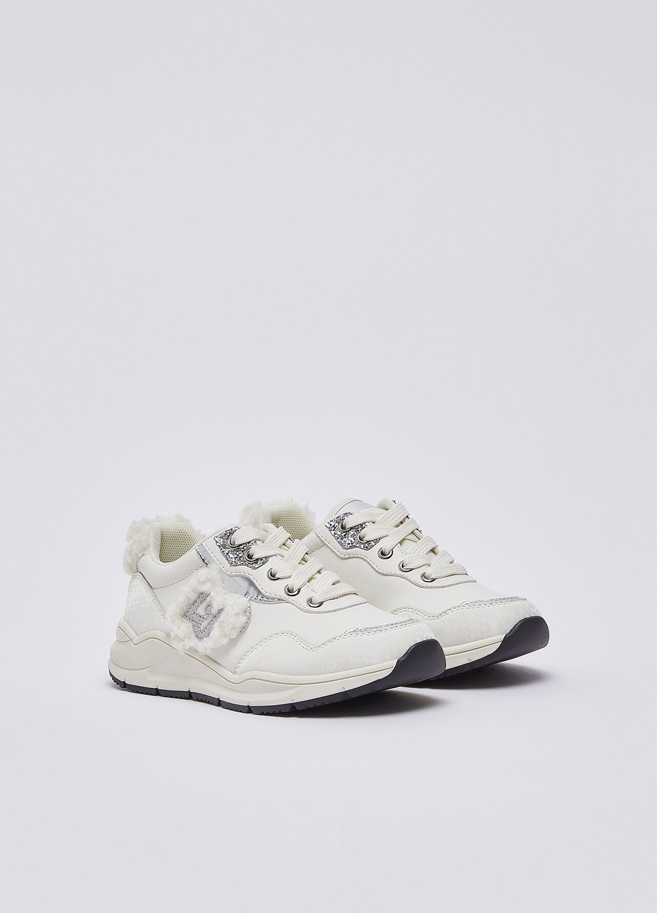Sneakers con dettagli teddy - MILK WHITE