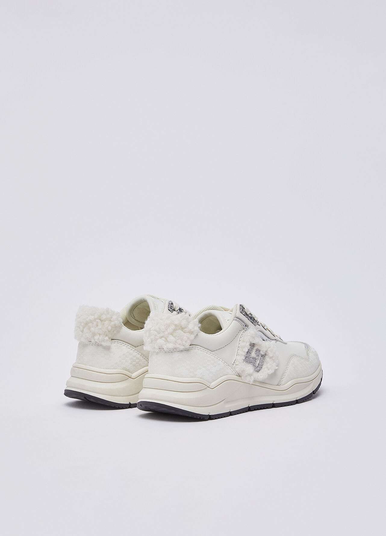 Sneakers con dettagli teddy - MILK WHITE