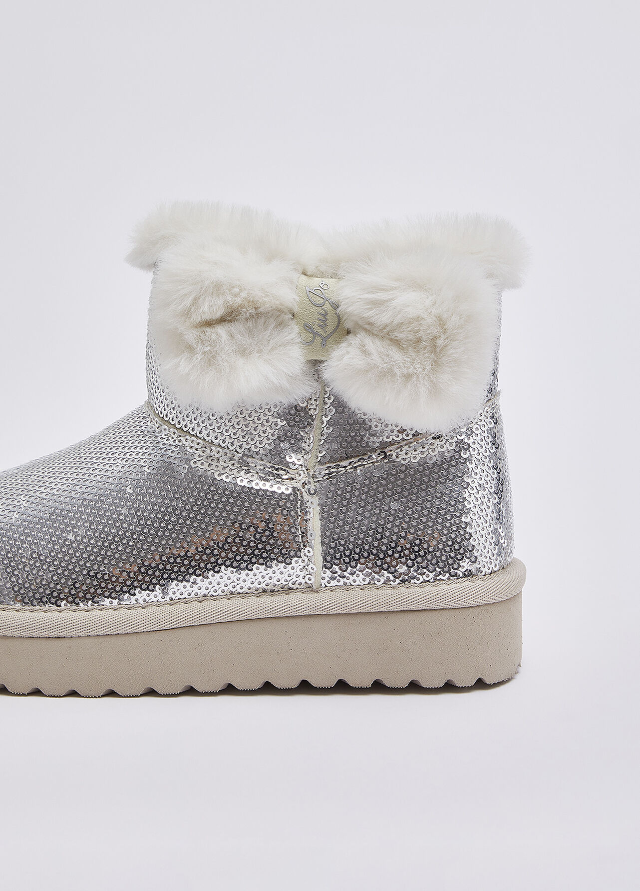 Stivaletti warm con paillettes - SILVER