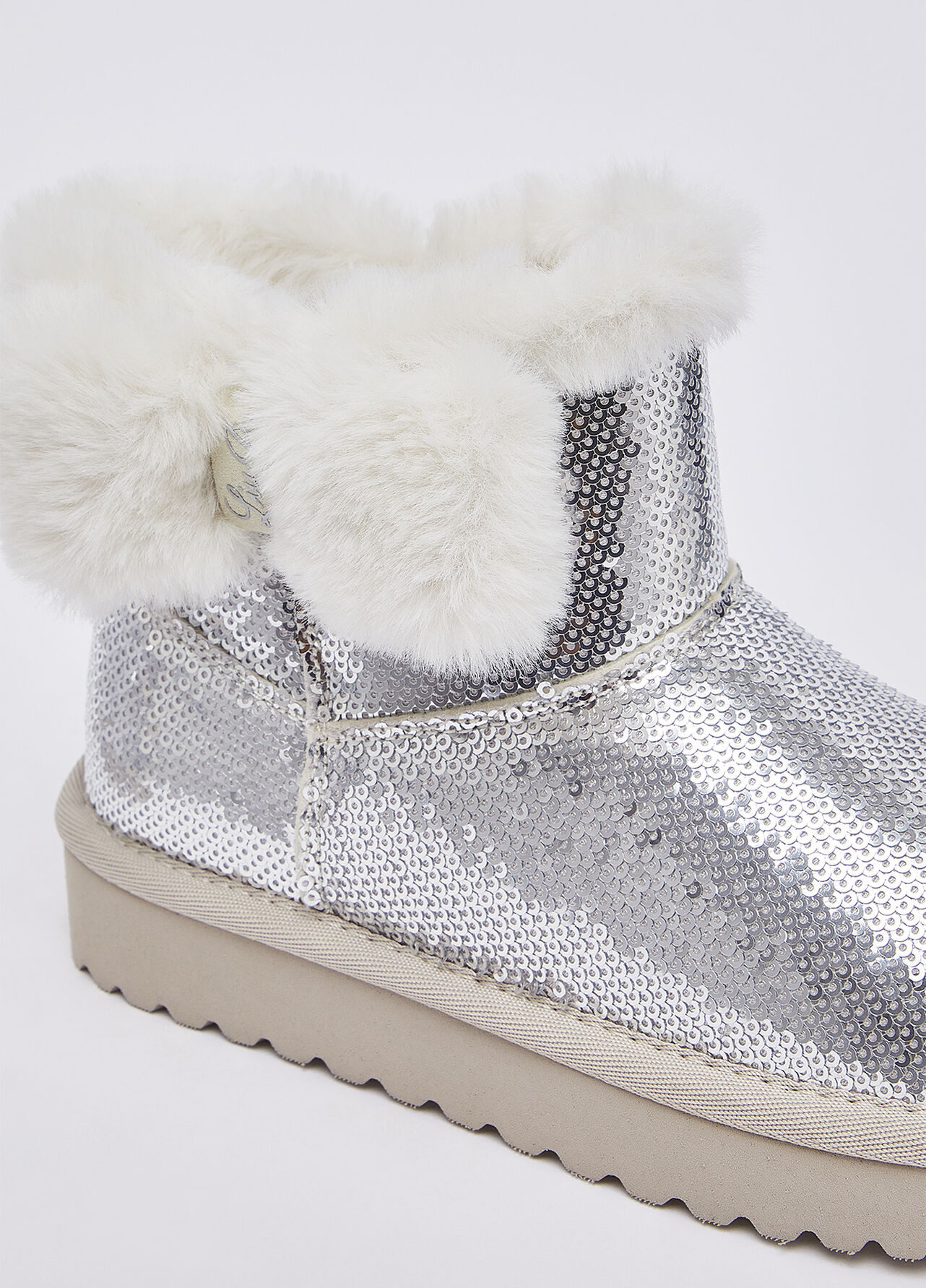 Stivaletti warm con paillettes - SILVER
