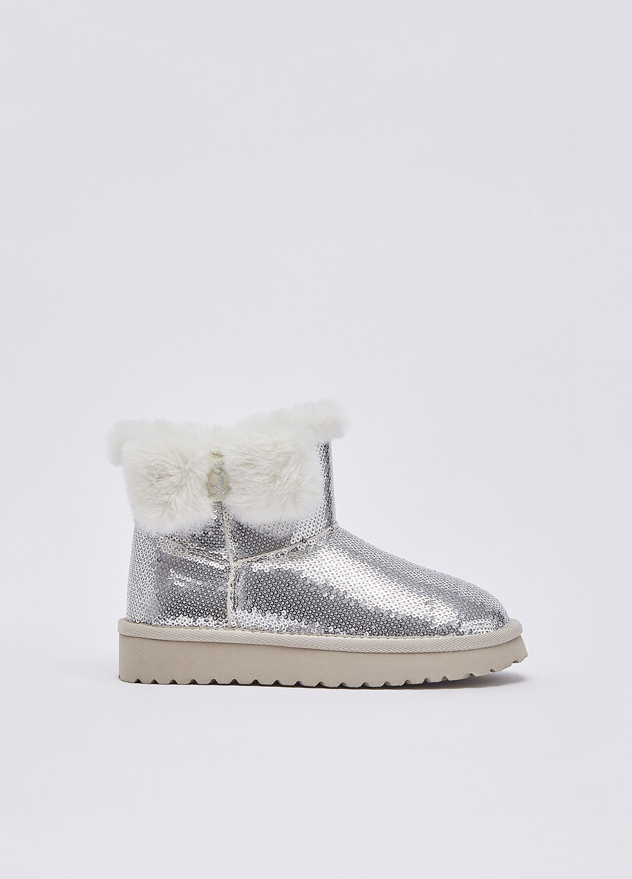 Stivaletti warm con paillettes - SILVER